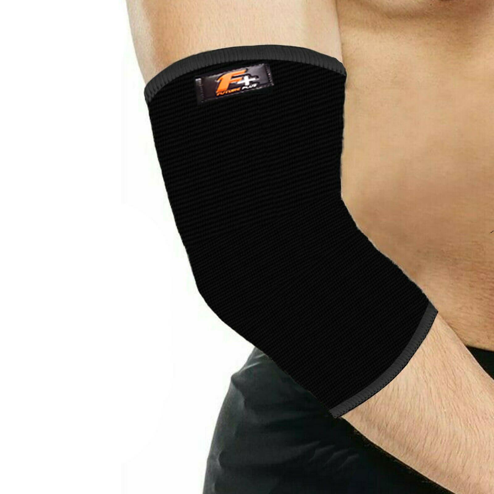 FUTURE PLUS Elbow Support Sleeve Brace | Antislip Elbow Brace Arm Supports for Tennis Elbow, Golfers Elbow, Arthritis, Tendonitis and Joint Pain Relief | Elbow Sleeve For Men\'s and Women(Pair) (XL - 2XL)