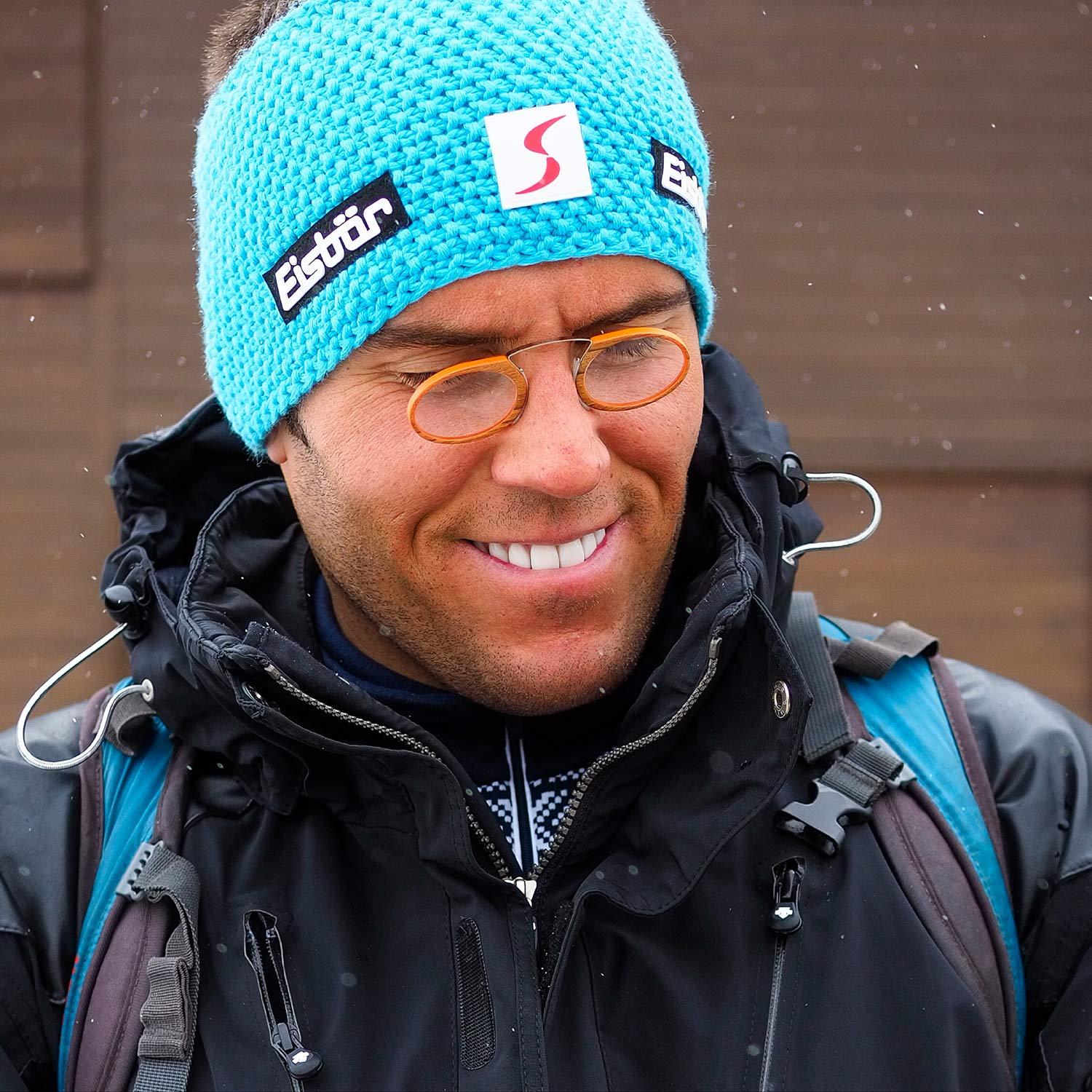 DIDINSKY READING GLASSES DIDINSKY Reading Blue Light Blocking Armless Glasses. Real BAMBOO Frame and Case. Ultra-light, Thin and Strong Pocket Glasses. Power +2.0  ORSAY BAMBU