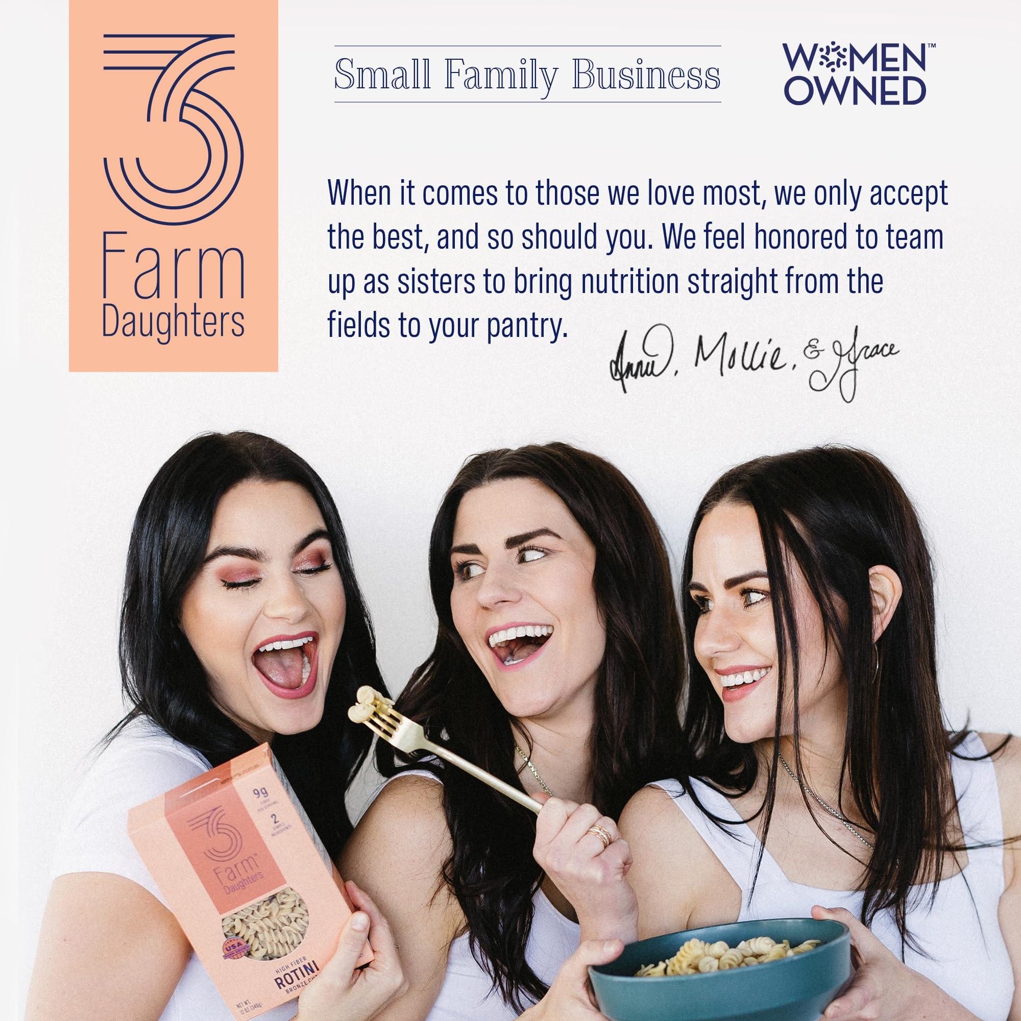 Three Farm Daughters Three Farm Daughters High Fiber Pasta Cavatappi Pack, Low GI, Non GMO Cavatappi Pasta Noodles, Low Net Carb, Made in the USA, 12 oz. (8 Pack)