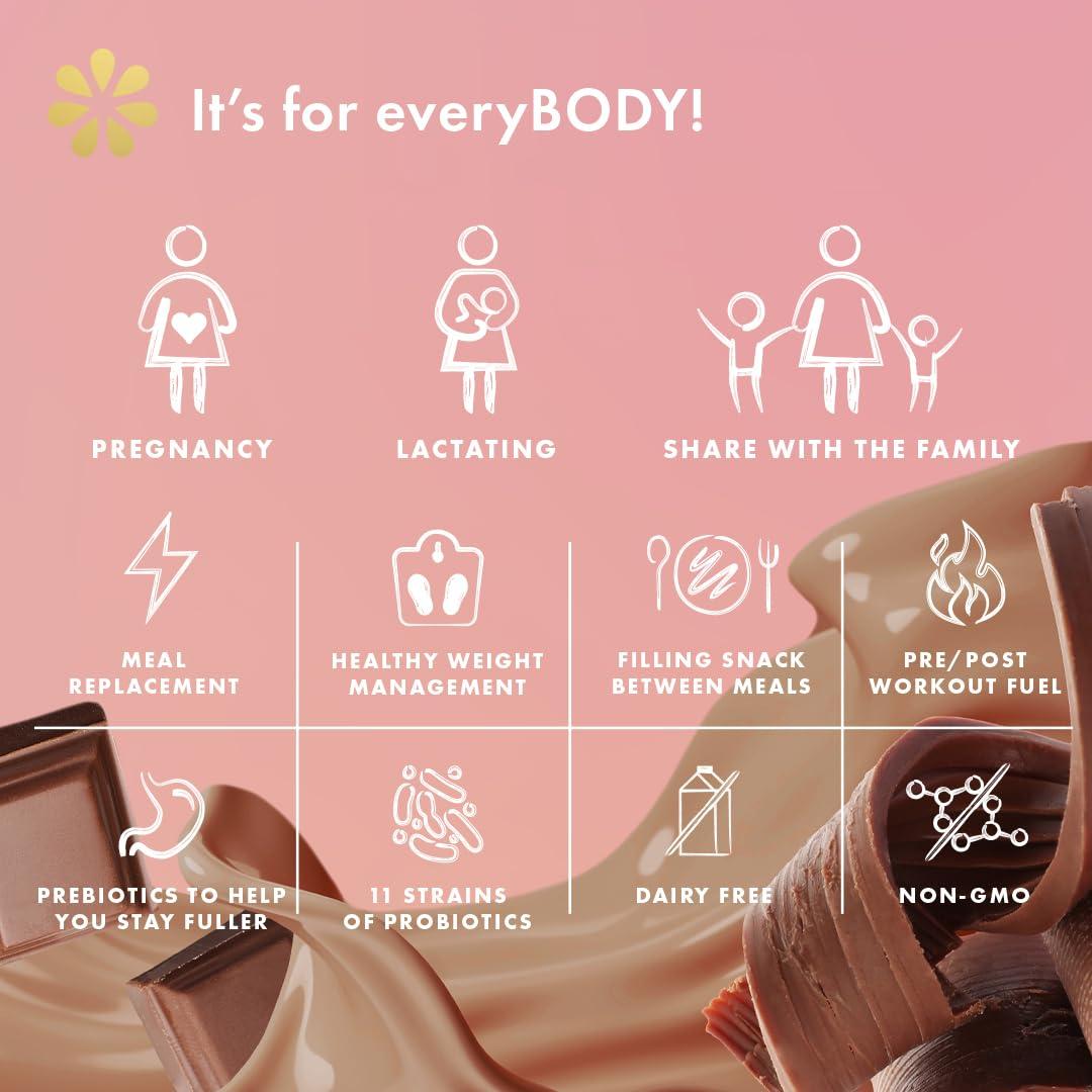 Boobie Brands Boobie Body Superfood Protein Meal Replacement Shake, Vanilla Chai Flavor | 19g Protein | Safe For Pregnancy, Lactation, & Motherhood | Organic, Vegan, Zero Sugar, 10 Single Serve Packets (1.02 oz each)