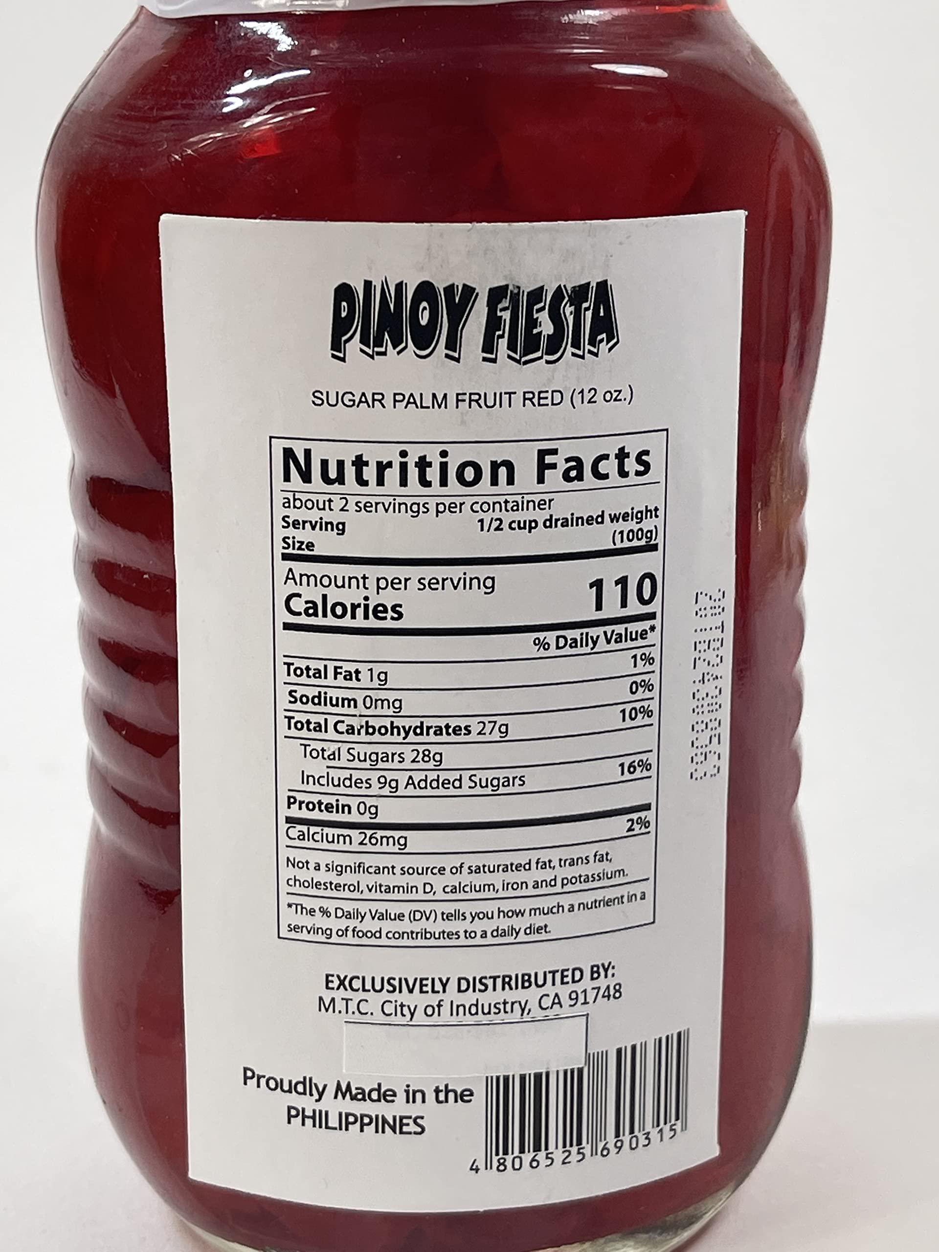 PINOY FIESTA Pinoy Fiesta Sugar Palm Fruit Red Pulang Kaong 340 g (2-PACK)