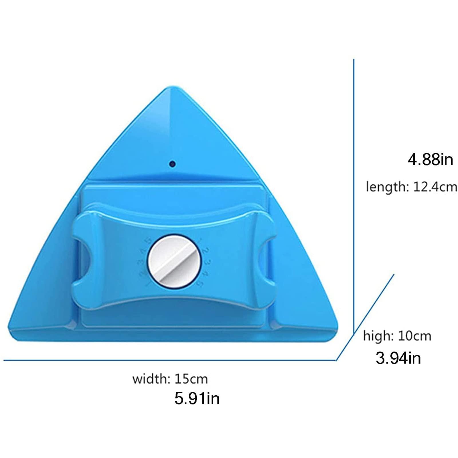 sfjhdfhuiedfvdnbfed Double-Sided Glass Wiper, 5-Level Adjustable Cleaning Tool Brush, Household Glass Wiper, Suitable for Glass Window Thickness 4-30 Mm Mop,Blue (Blue)