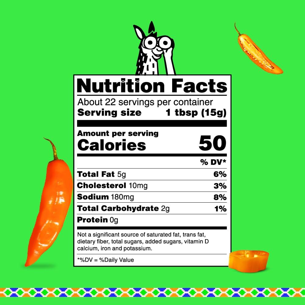 TARI Tari Hot Sauce - Peruvian Aji Amarillo - Perfect for Burgers, Tacos, Eggs, Chicken & more - 11.8 oz