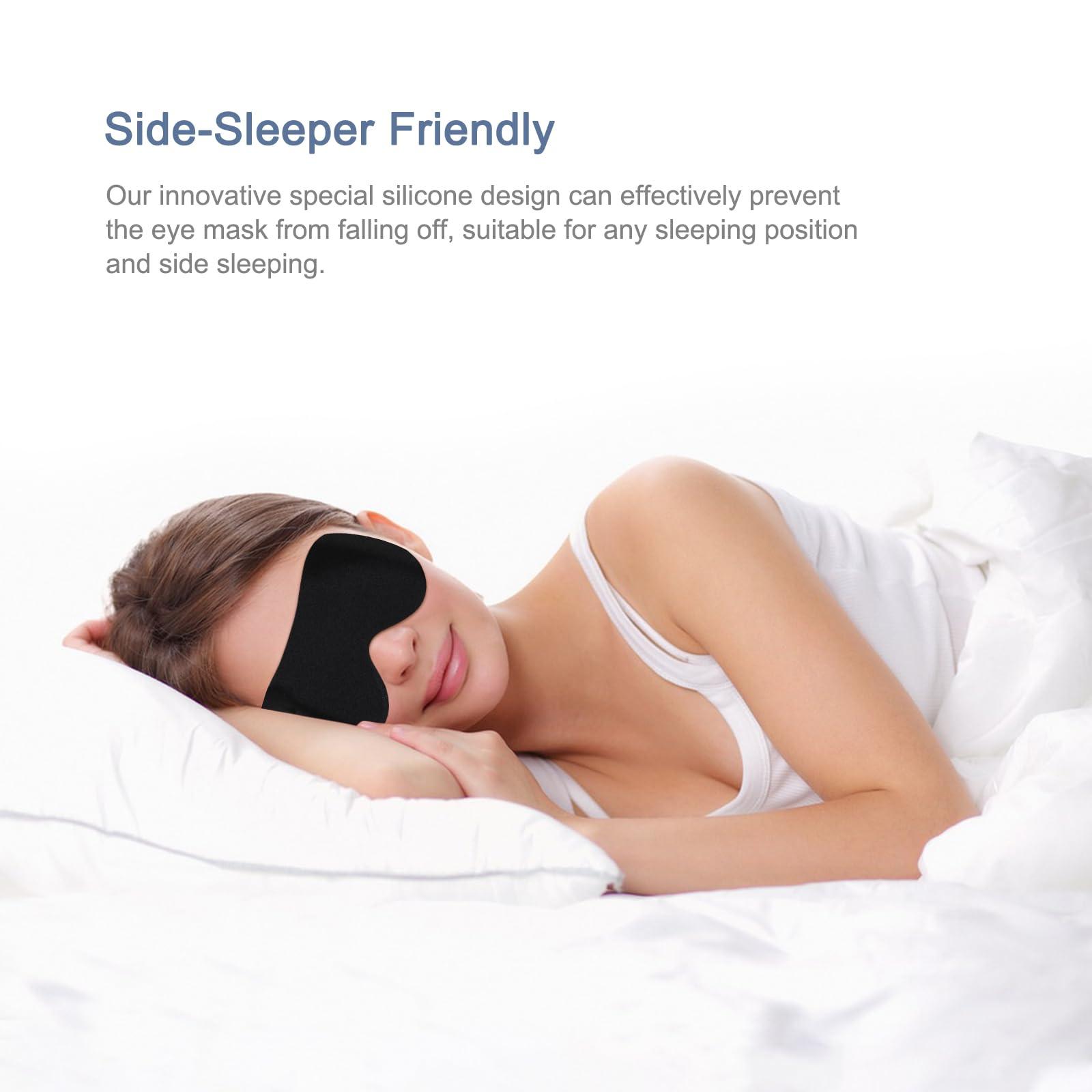 Stickermask 2024 Innovational Design No Strap Sleep Eye Mask for Men Women, Stickermask, Light Blocking Sleeping Mask Blindfold for Travel Yoga Nap, Side-Sleeper