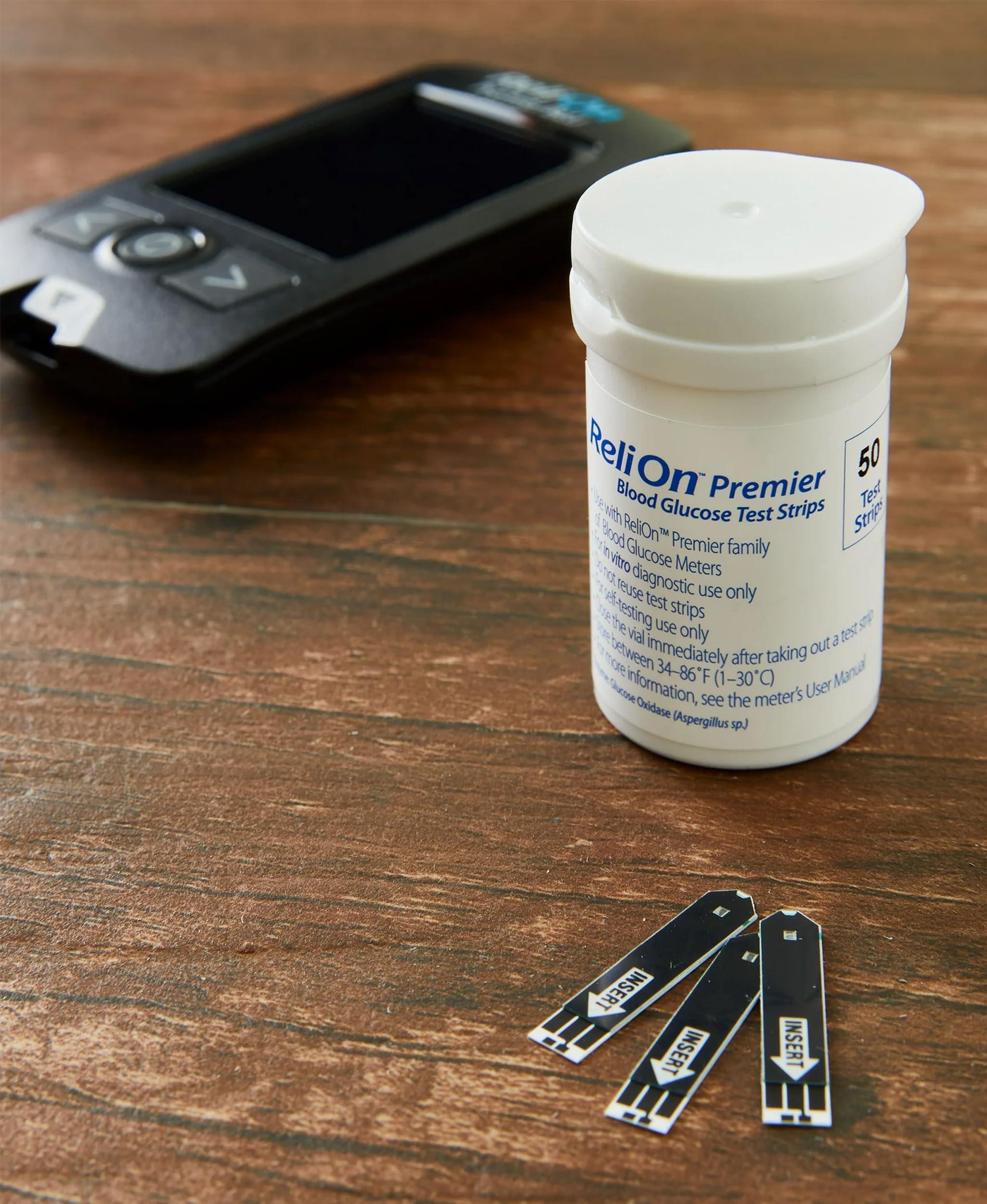 Generic Generic Blood Glucose Test Strips | 50 Count | Diabetic Supplies for Glucose Monitor | Accurate Blood Glucose Monitoring | Tiras para Medir la Glucosa | Compatible with ReliOn Premier Meters