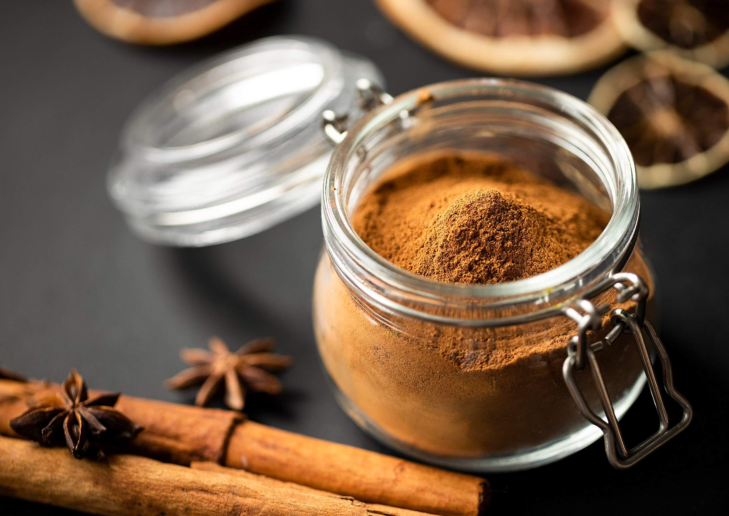 Food to Live Food to Live Organic Cinnamon Powder, 8 Ounces - Cassia Variety, Non-GMO, Ground Raw Spice, Kosher, Vegan Superfood, Bulk, Keto Friendly, Great for Cooking, Baking and Smoothies, Sirtfood