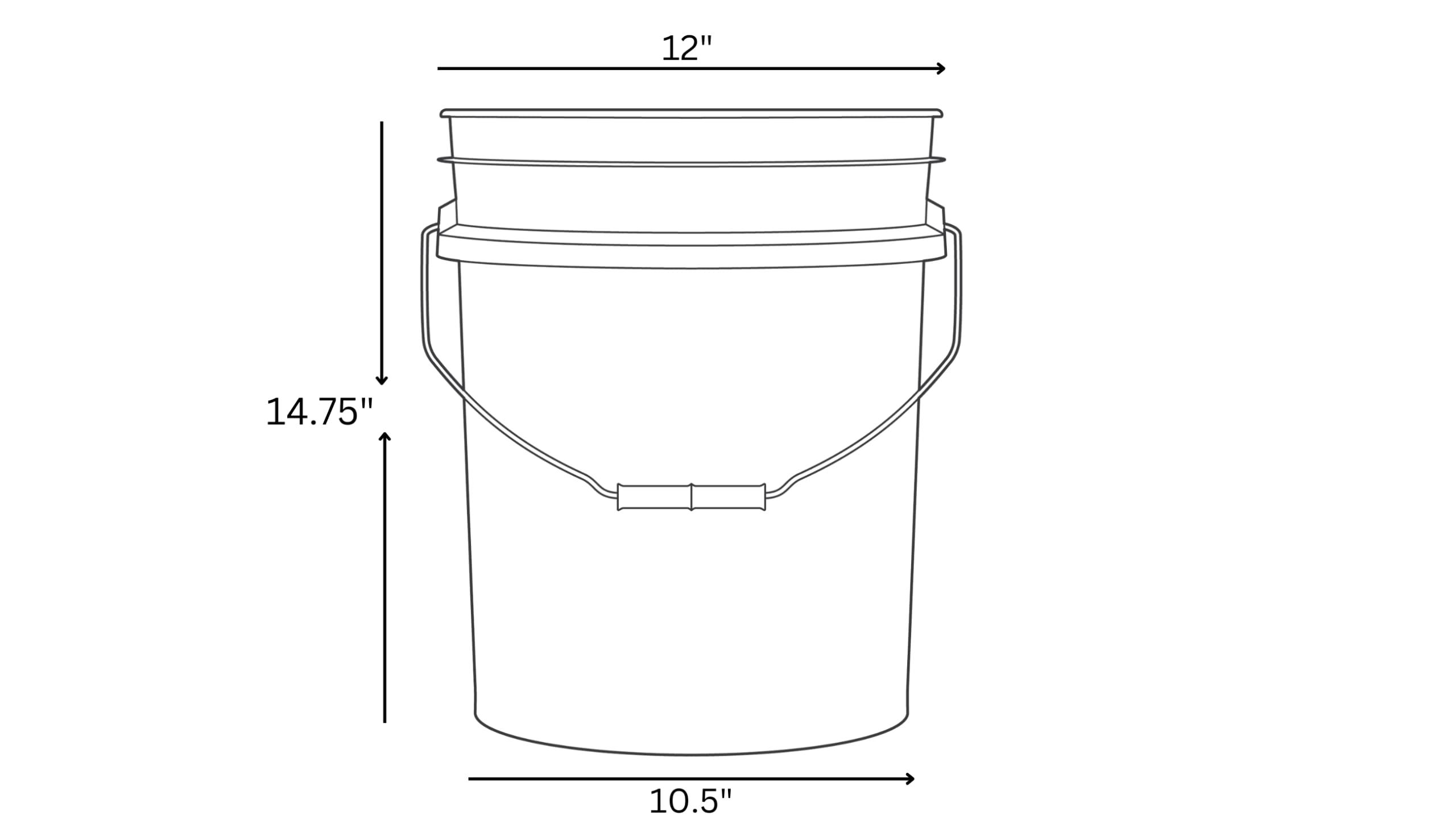 House Naturals House Naturals 5 Gallon Pink Food Grade Plastic Storage Bucket (Pack of 3) Made in USA (Pink Buckets Without Lids)
