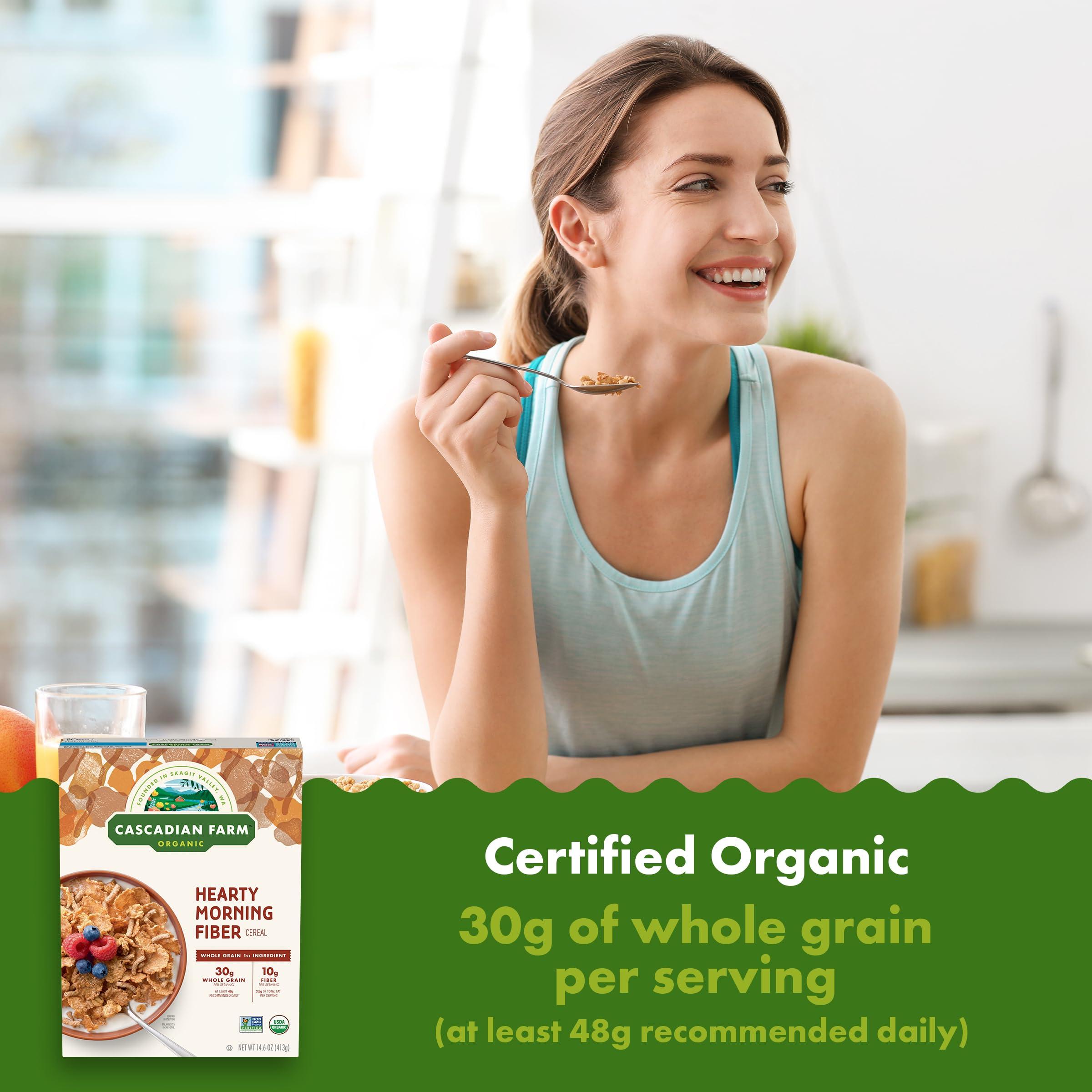Cascadian Farm Cascadian Farm Organic Hearty Morning Fiber Cereal, Non-GMO, 14.6 oz.