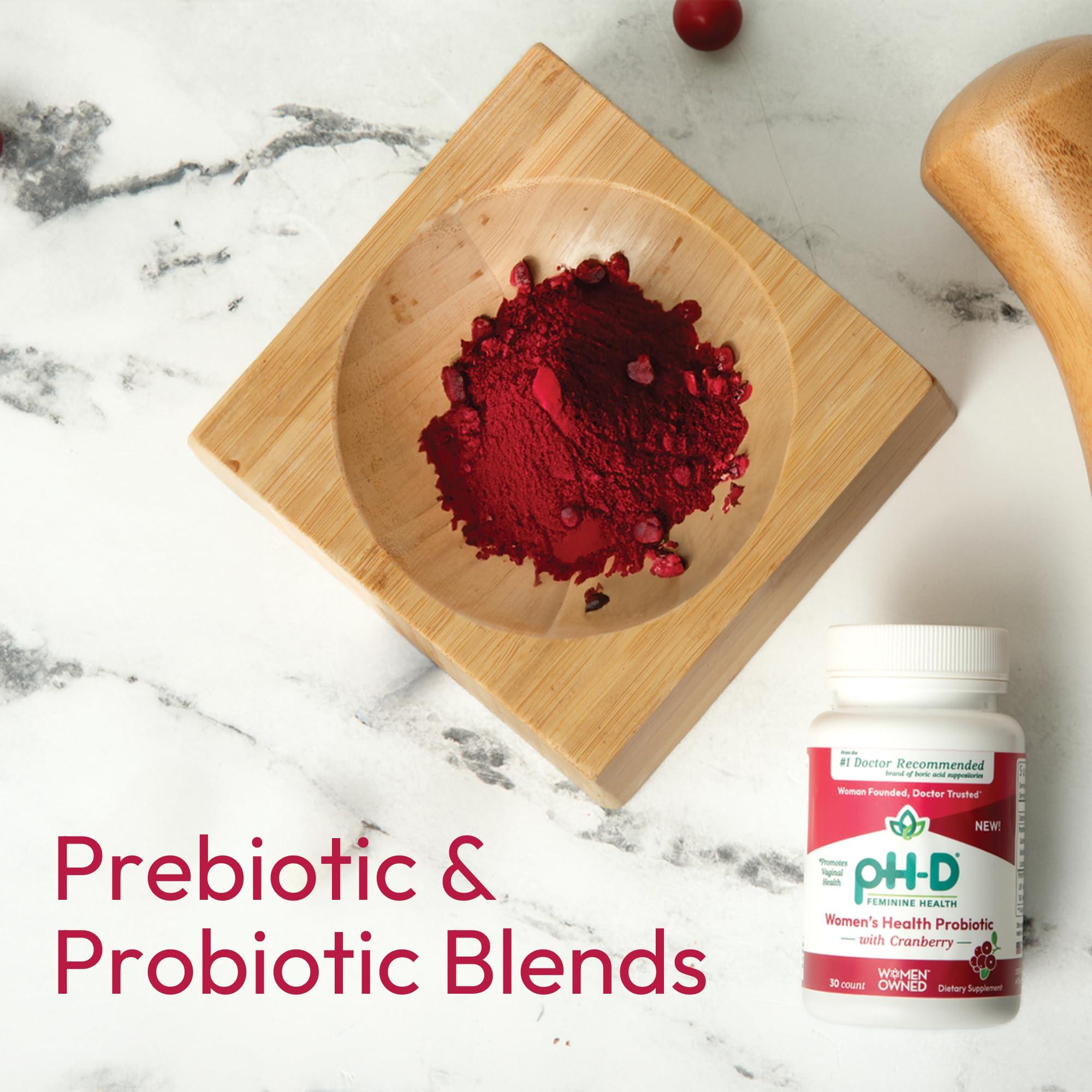 pH-D Feminine Health Support pH-D Feminine Health - Women\'s Health Probiotic with Prebiotic Blend, Cranberry Fruit Extract - Oral Supplement - 30 Count