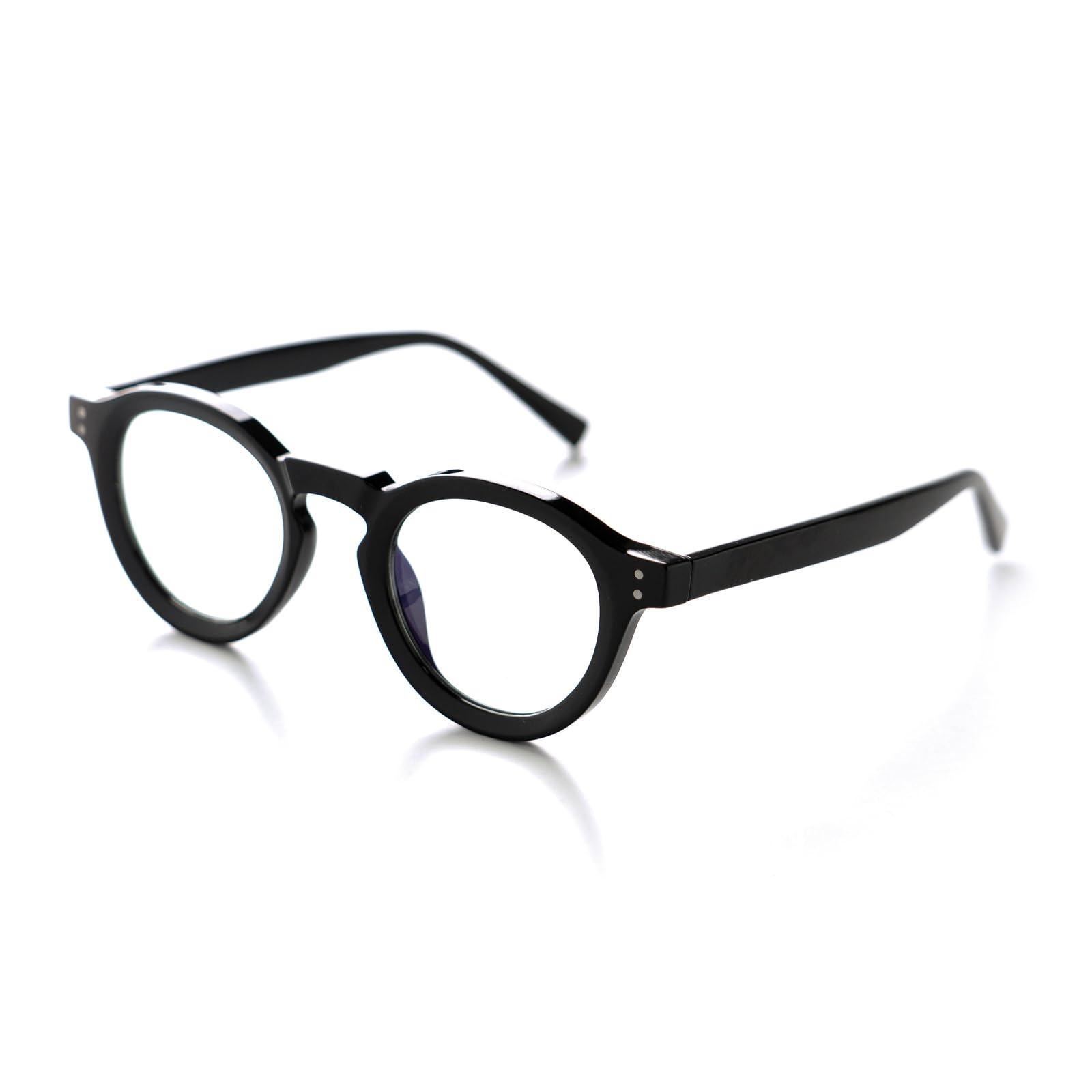 OPTIMUM OPTICAL OPTIMUM OPTICAL Readers Glasses Spring-Mounted Hinges Scratch-Resistant Lenses Round Frame Reading Glasses For Men and Women -Cooper, 3.0 x