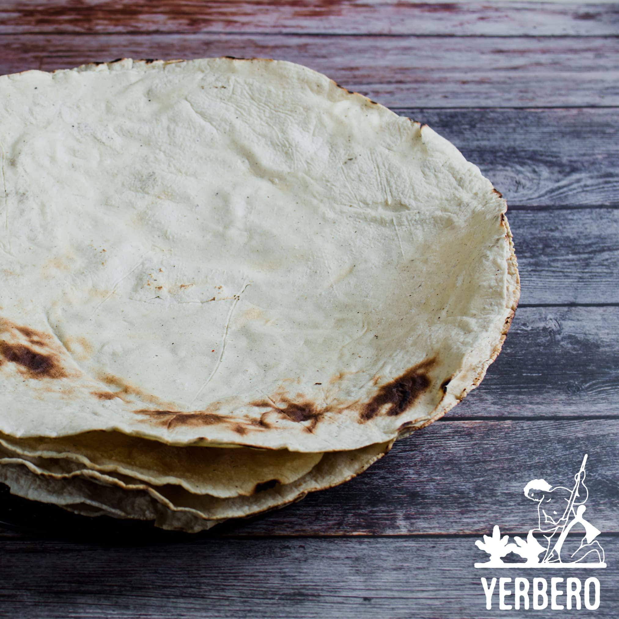 YERBERO Yerbero - 100% Authentic Oaxacan Tlayuda 16\'\' ( 6 pz ) | Tlayuda Autentica Oaxaquena Hecha 100% Maiz | Clayuda All Natural Ingredients, Prepare Your Favorite Oaxacan Dishes At Home Considered As The Mexican Pizza. (16 Inch)