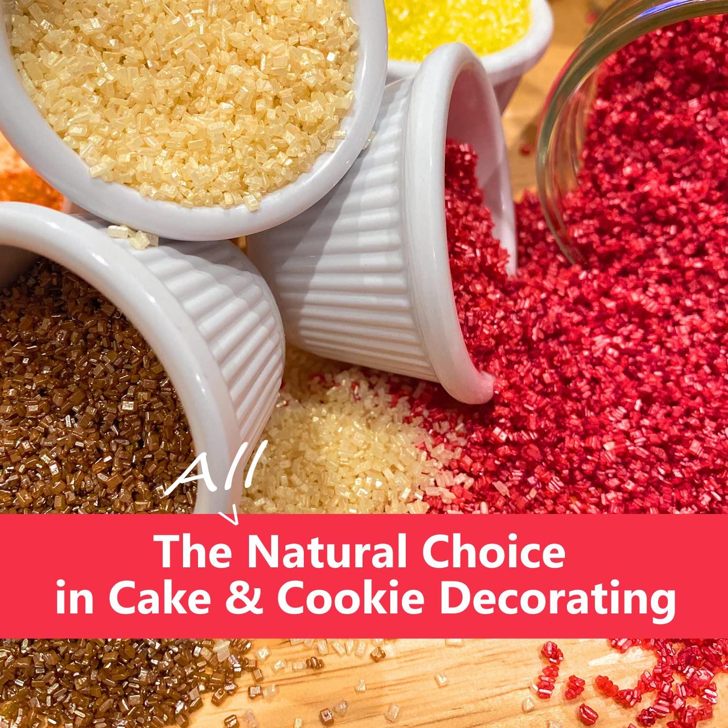 Ultimate Baker Ultimate Baker Sanding Sugar, Naturally Colored Sanding Sugar for Cookies, Colored Baking Sugar, Medium Crystal Colored Sugar for Cake Decorating & Cocktail Rimming (4oz Bag, Green)