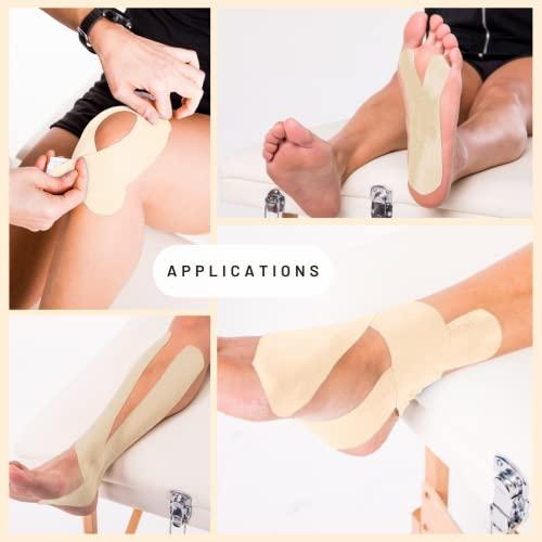 CureTape CureTape® Gentle | Kinesiology Tape for Hyper Sensitive Skin | Gentle Adhesion | 100% Hypoallergenic Water Resistant K Tape | for Thin Skin, Elderly or Children | Gentle to Remove | Medical KTape