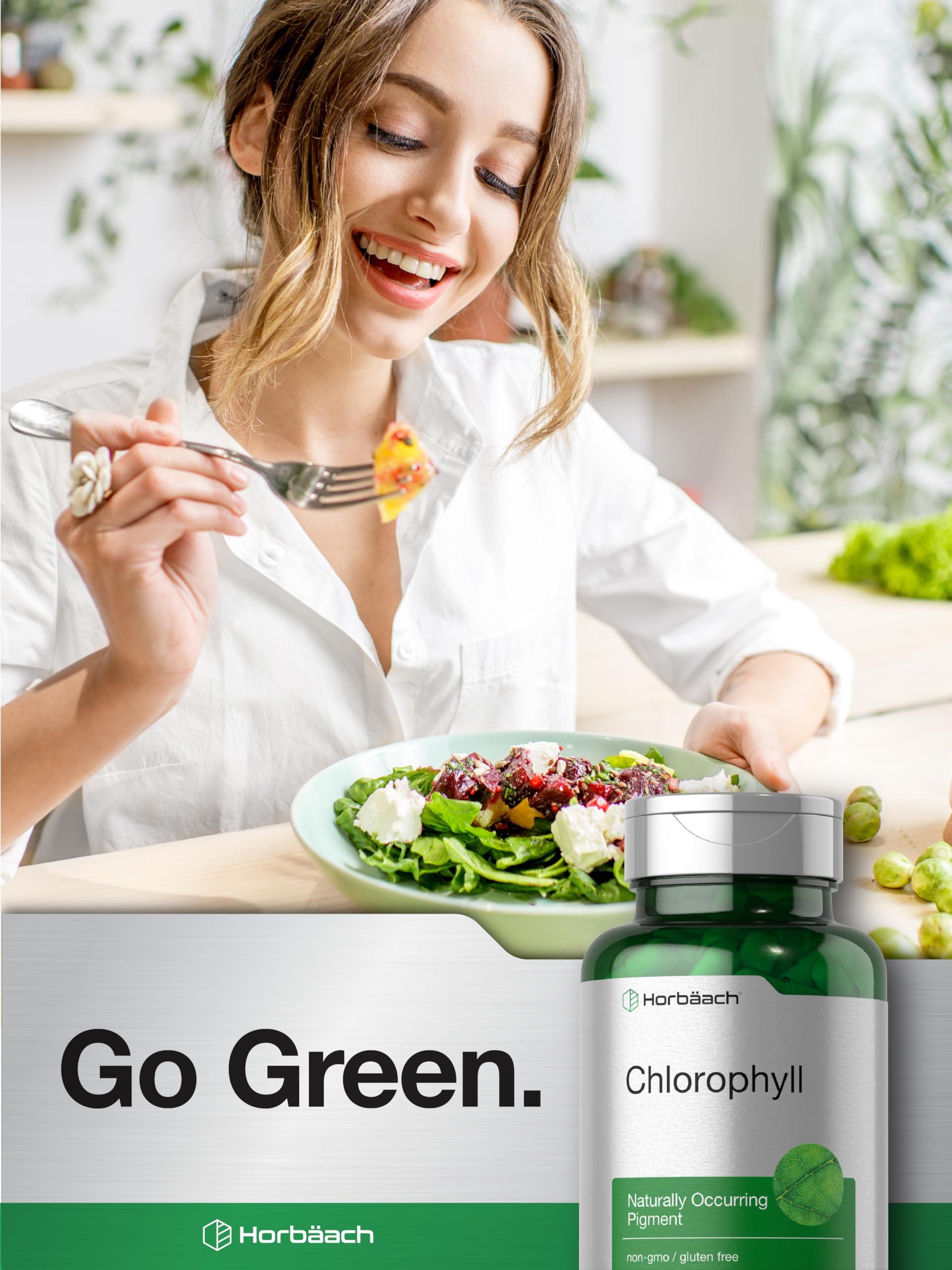 Horbäach Horbaach Chlorophyll Capsules | 120 Count | Non-GMO and Gluten Free Supplement | Naturally-Occurring Pigment