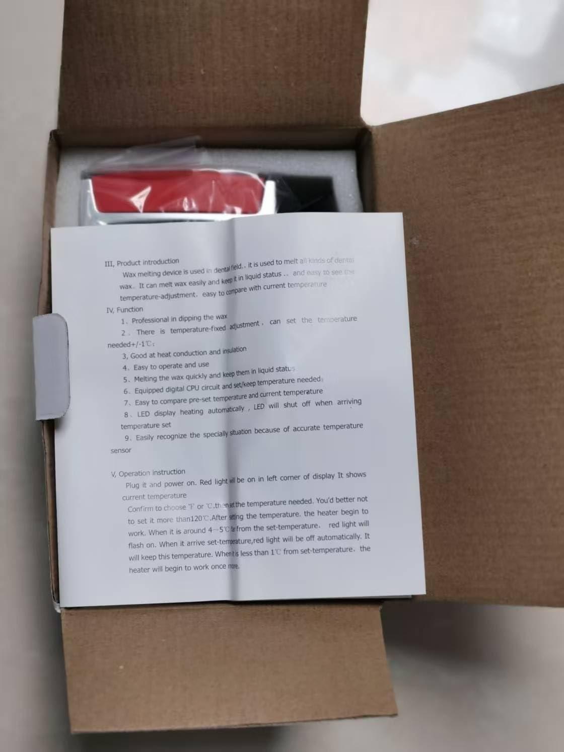 SDent SDent Portable Wax Heater Pot Digital ACCU-DIP LED Display Wax Melting Dipping Pot Dental Lab