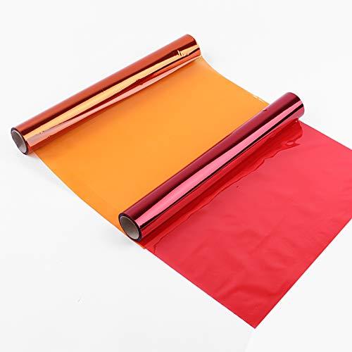 Morepack Easter Orange Cellophane Wrap Roll, Translucent Orange Cellophane Wrapping Paper, 16 Inch Width x 100 Ft Long Colored Cellophane Rolls for Gift Baskets, DIY Arts Crafts Decoration and More