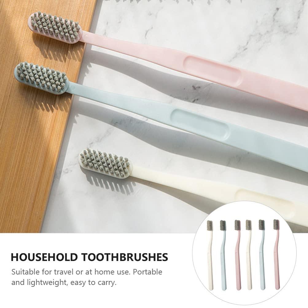 Healifty 6pcs Toothbrush Brush Oral Toothbruh Teeth Head Brush Tooth Cleaning Travel Kids Tooth Brush Baby Tooth Brush Tooth Brush for Kids Pp Child Big Brush Head Soft Brush
