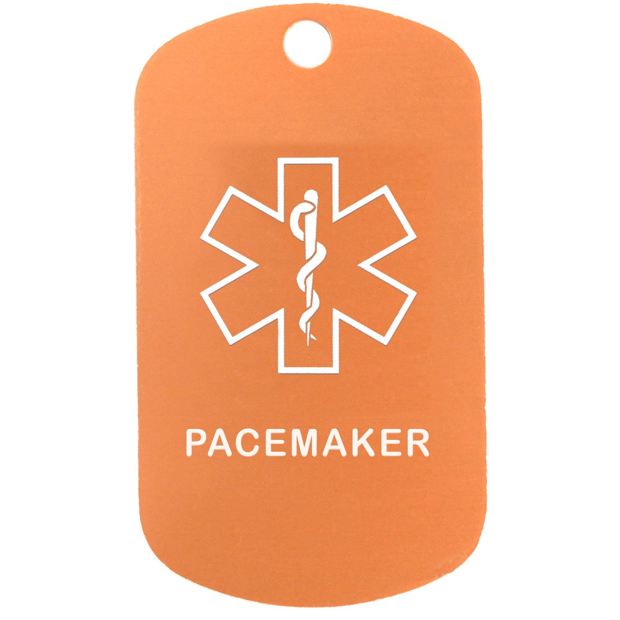 Goods For Giving Pacemaker Medical Alert ID Necklace with Copper Tag, Purple Silencer, and 30\'\' USA Chain - 154 Color Choices