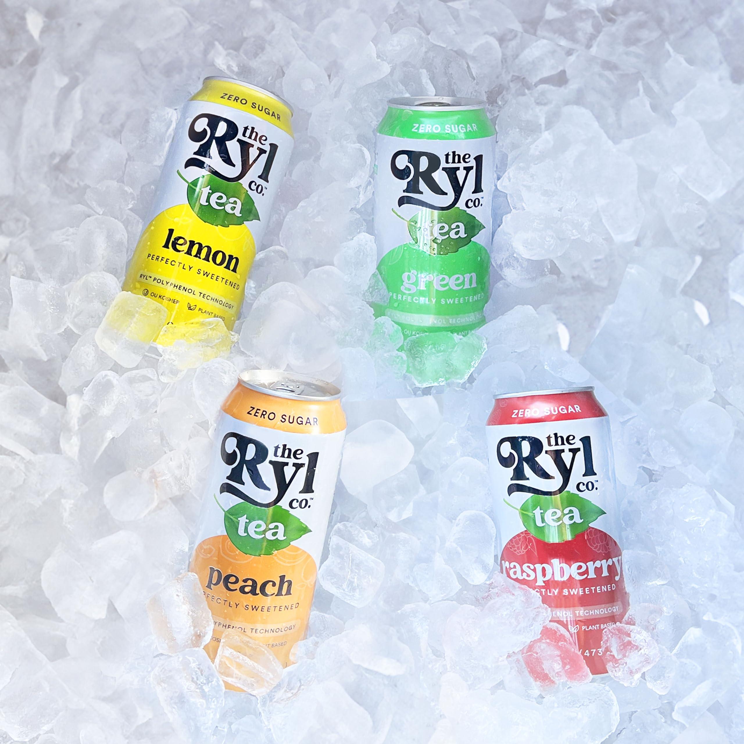 The Ryl Co Ryl Iced Tea, Variety Pack, Antioxidant Superblend, Zero Sugar, Low Carb, Zero Calorie Iced Tea, 16.0 Fl Oz (12-Pack)