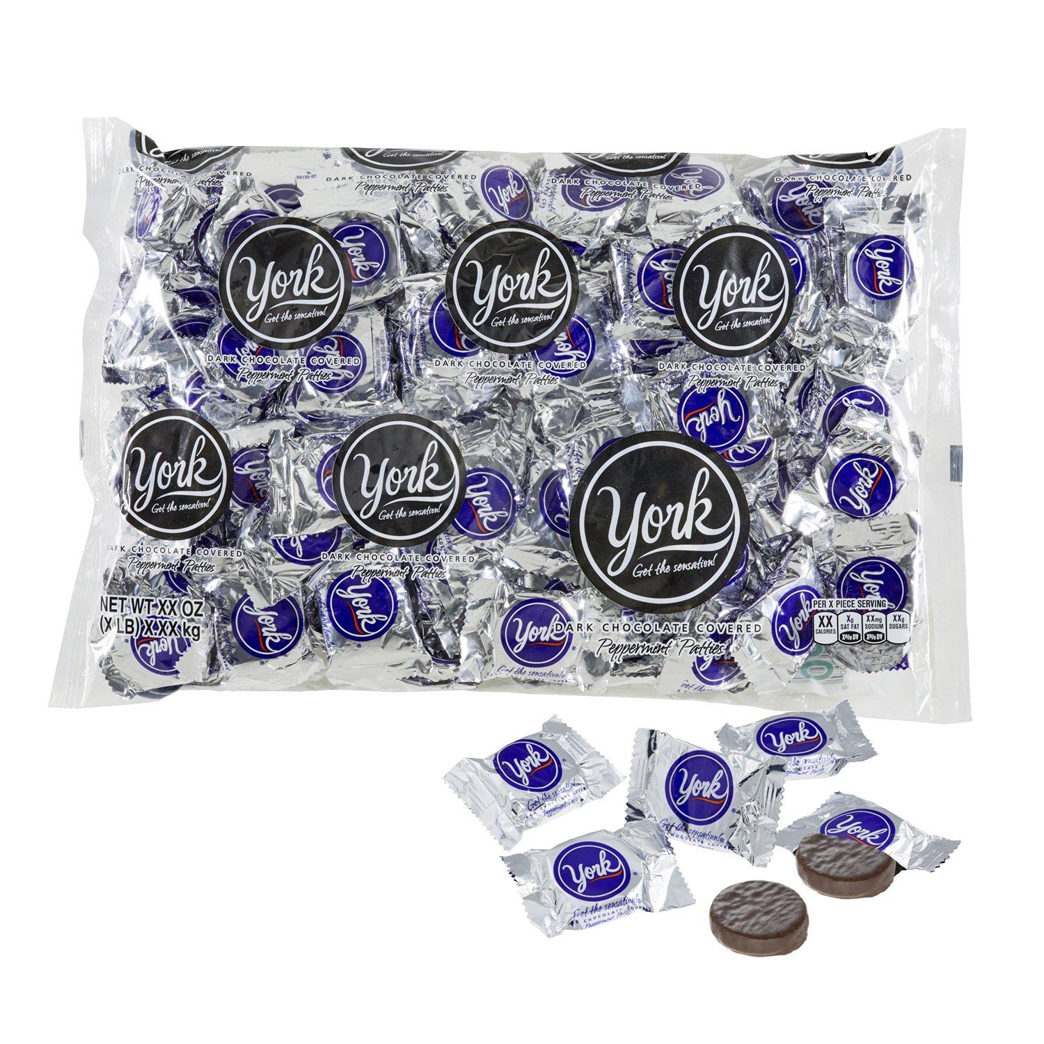 HERSHEY'S YORK Peppermint Patties (Gluten-Free Dark Chocolate Covered Mint Candy), Bulk 70 Ounce Bag