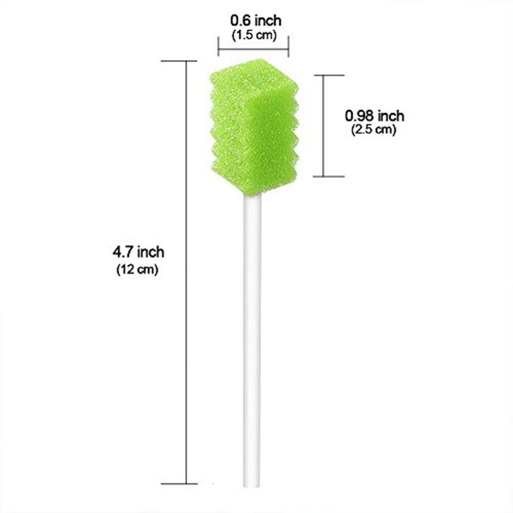 ZIZNBA (50 Pack) Disposable Oral Swabs, Sterile Dental Sponge Swabsticks Unflavored for Mouth & Gum Cleaning
