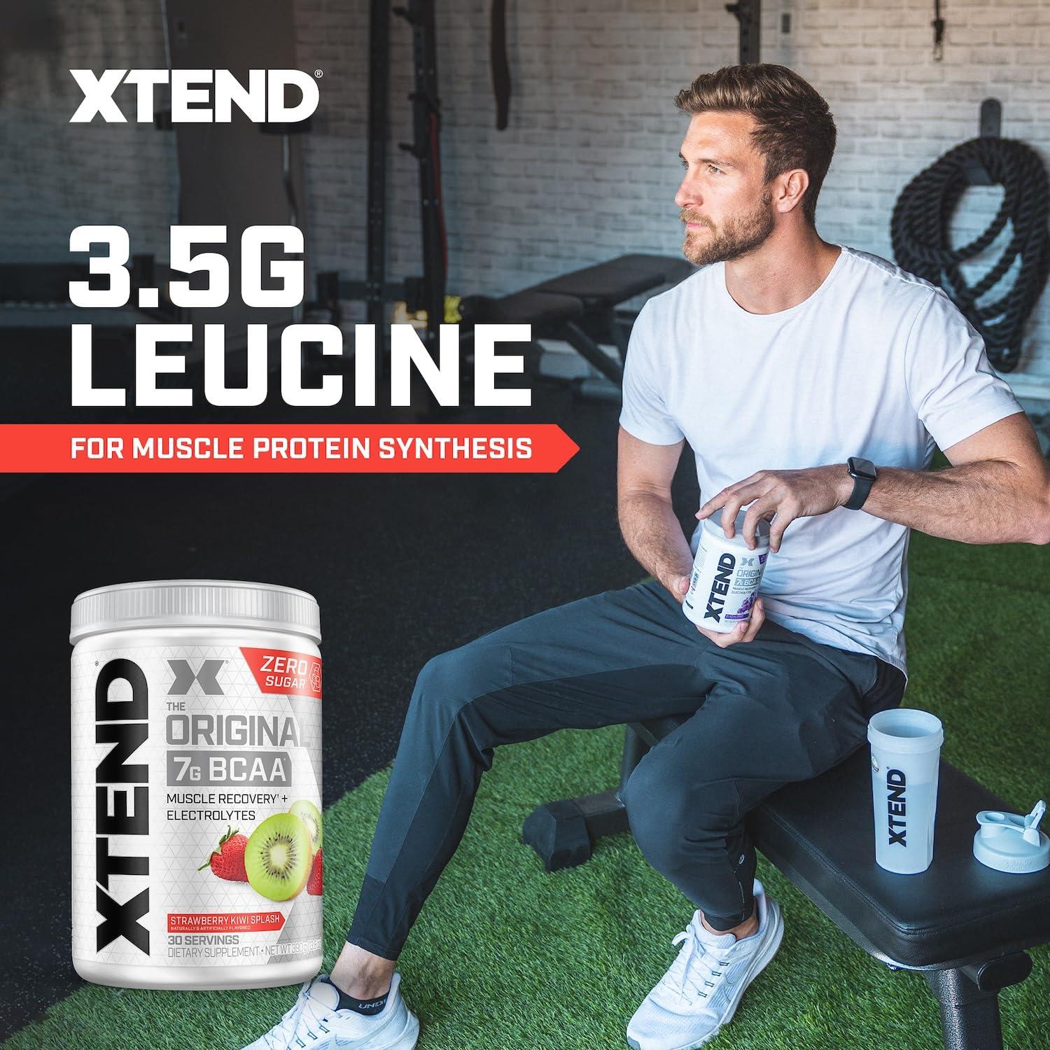 Xtend Xtend XTEND Original BCAA Powder 7g BCAA and 2.5g L-Glutamine, Sugar Free Post Workout Muscle Recovery Drink with Amino Acids for Men & Women, 30 Servings