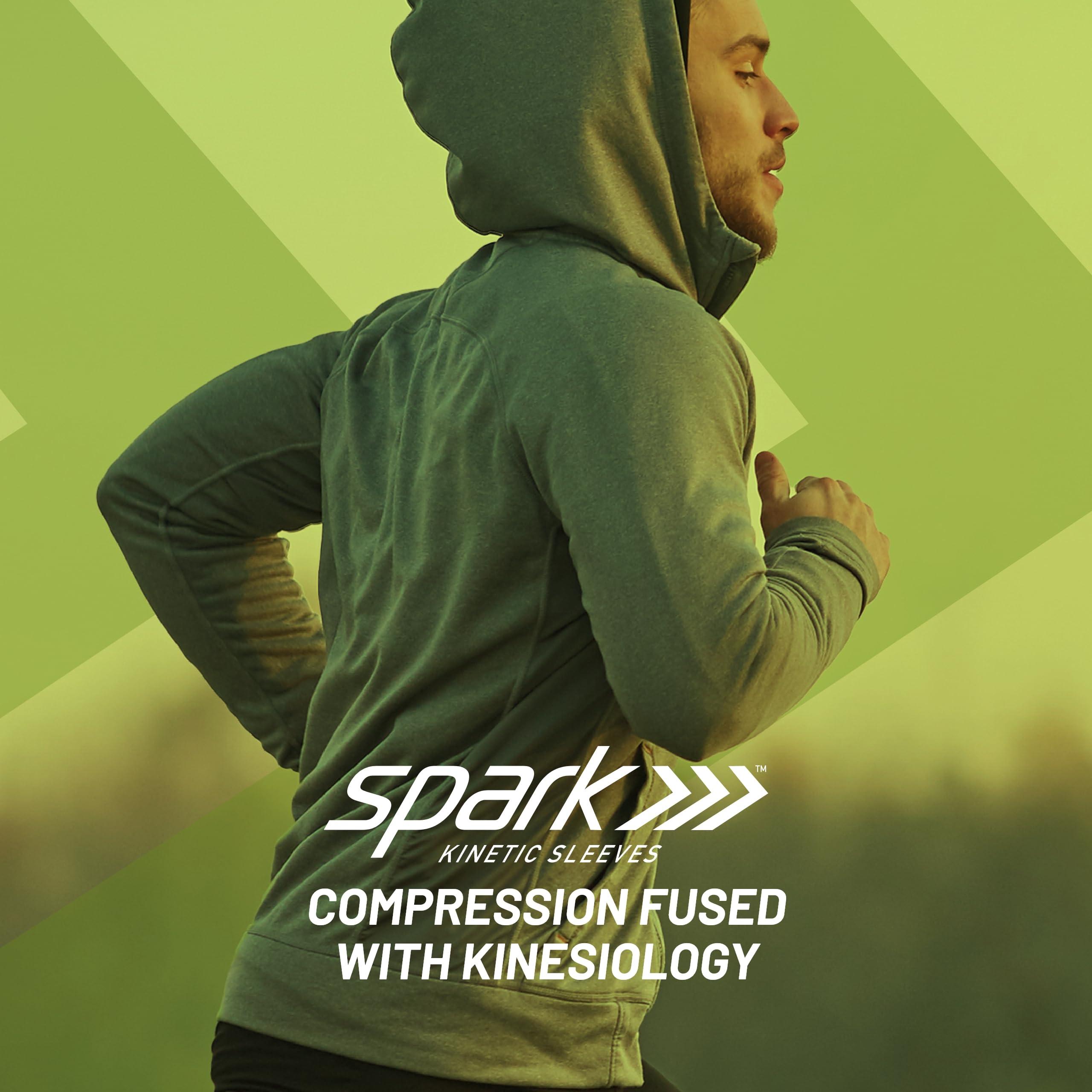Spark Spark Kinetic Knee Sleeve - Knee Support for Women & Men - Compression Knee Brace with Embedded Kinesiology Tape - Knee Sleeve to Support Knee Pain - Medium