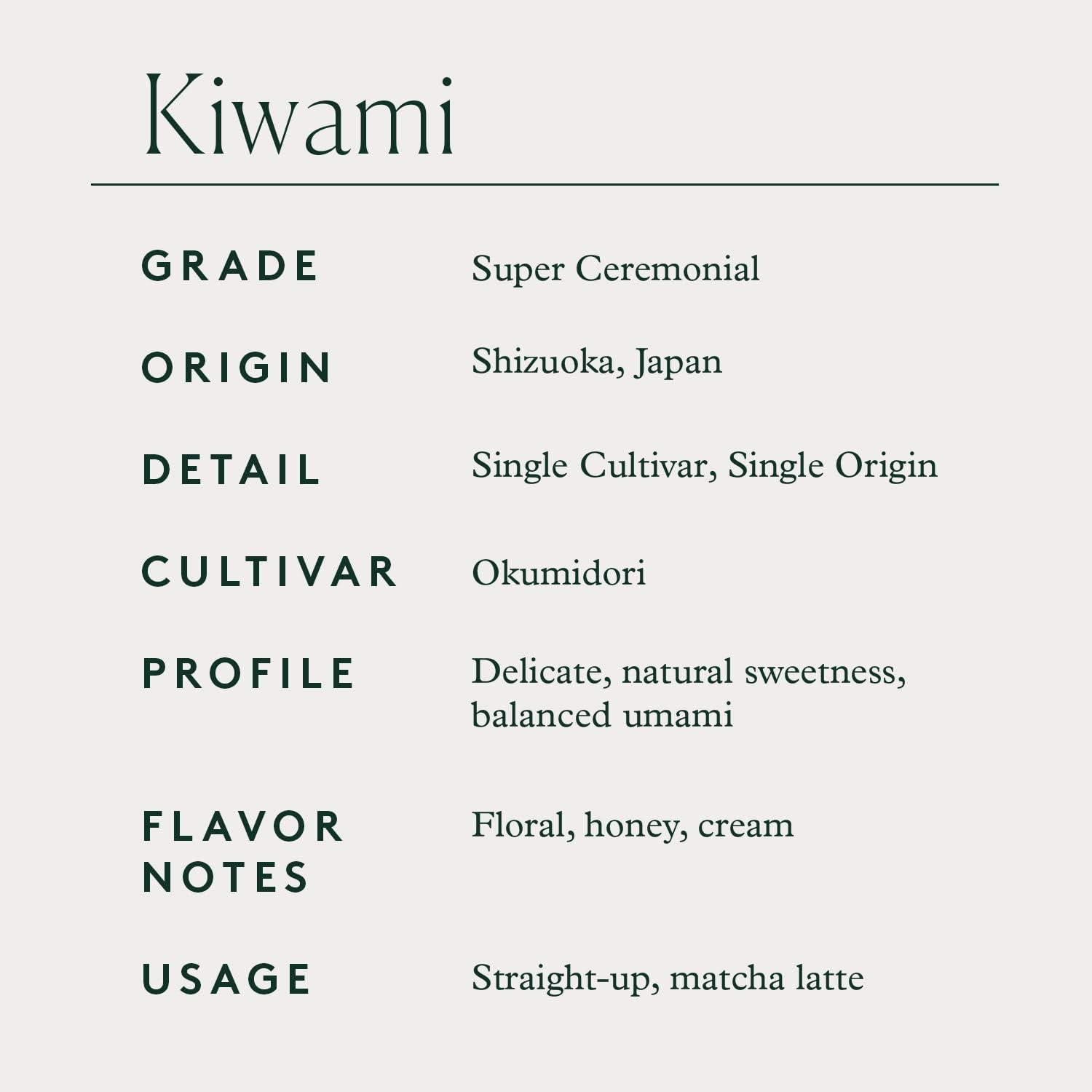 MATCHAFUL Matchaful - Kiwami Single Origin Ceremonial Matcha - Matcha Green Tea Powder from the hills of Shizuoka, Japan - Balanced with Notes of Floral, Honey, and Cream - 100g Bag