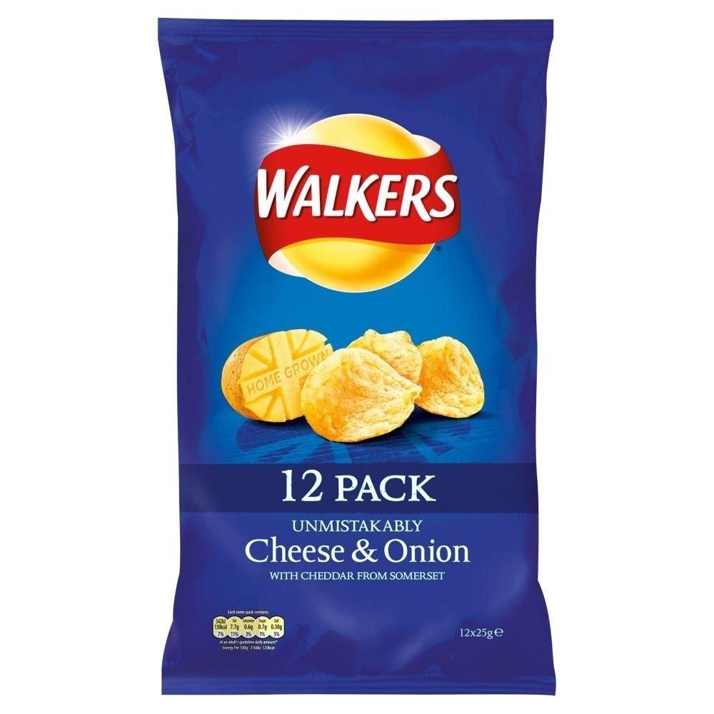 Walkers (Crisps, Snacks & Dips) Walkers Crisps - Cheese & Onion (12x25g)