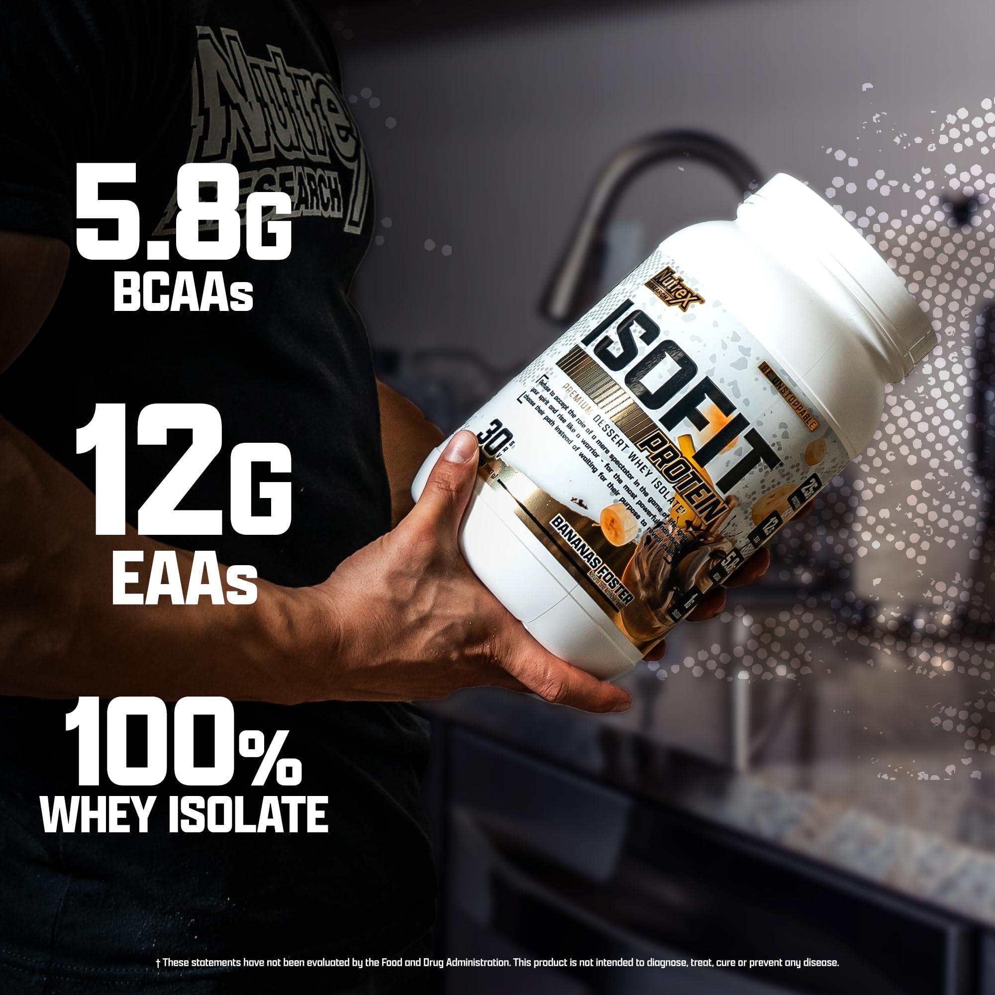 Nutrex Research Nutrex Research IsoFit Chocolate Whey Isolate Protein Powder 100% Whey Protein Isolate | Muscle Recovery, Naturally High EAAs | Fast Absorbing, Easy Digestion | (Chocolate Shake 2lbs 30 Servings)
