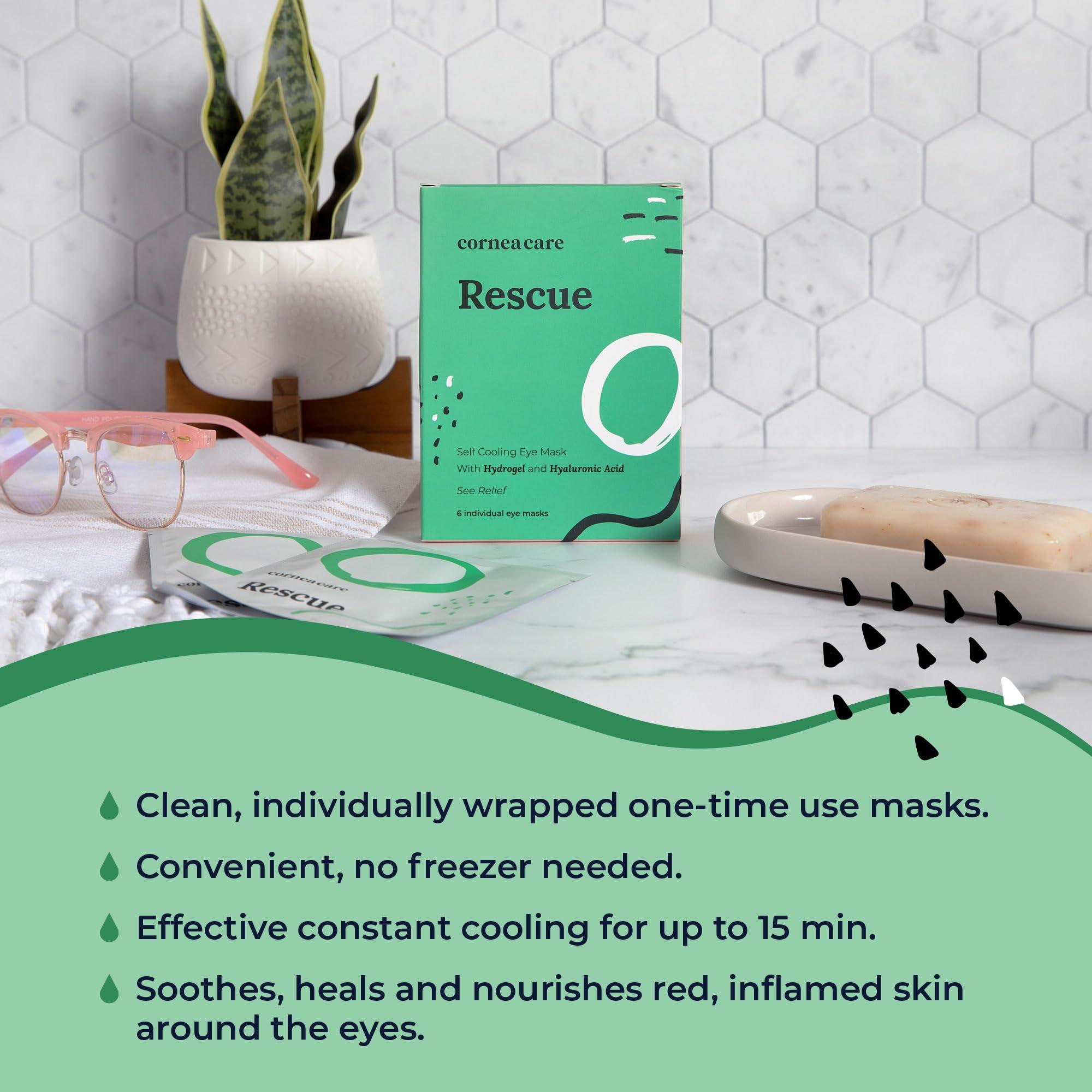 CorneaCare Cornea Care Holiday Bundle | Self Heating Warm Compress for Eye | Self Cooling Hydrogel Cold Compress | Omega 3 Fish Oil Supplements for Eyes | Fish Oil Pills Omega 3 | Eye Compress for Puffy Eyes