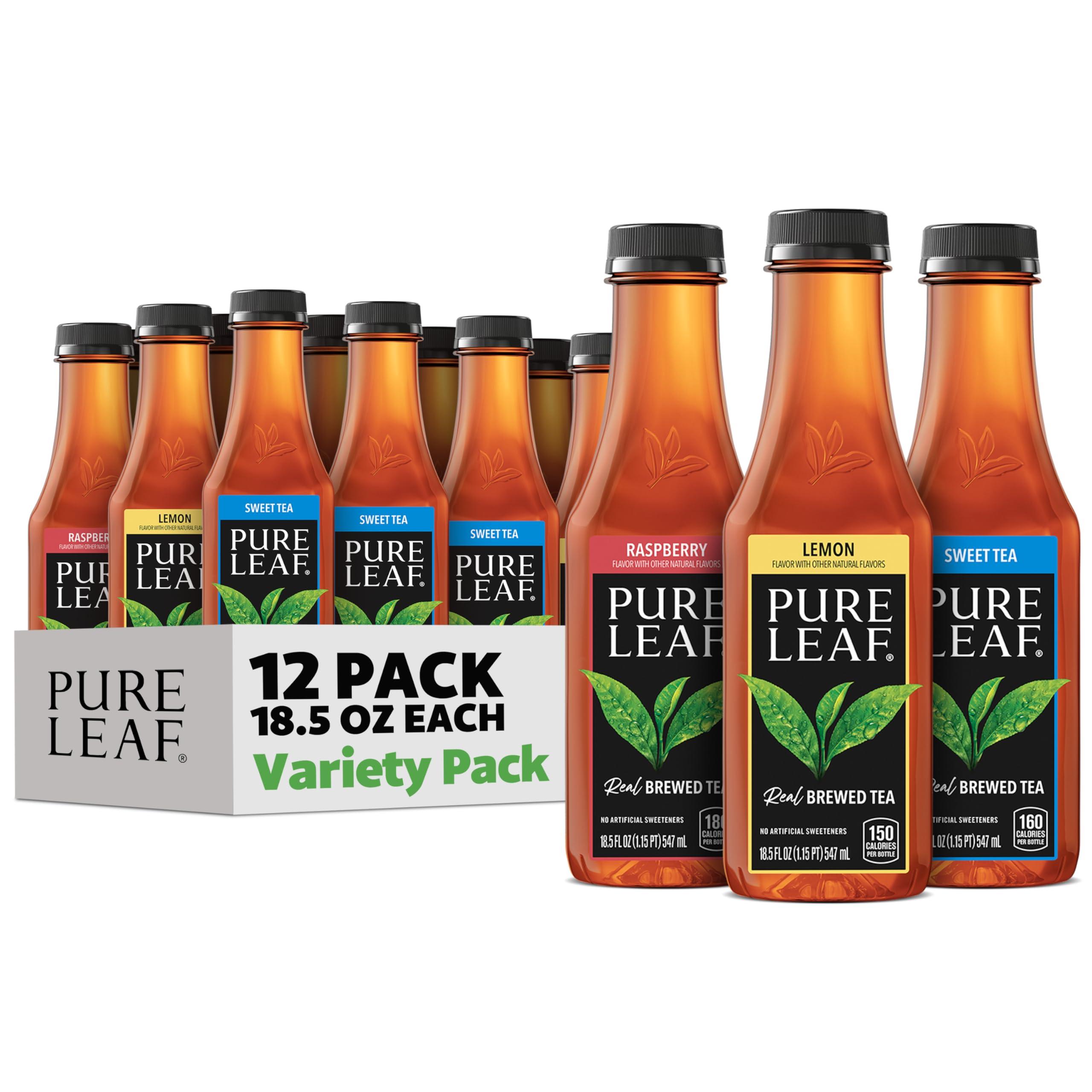 Pure Leaf Pure Leaf Bottles, Variety Pack (Sweetened Flavors) (18.5 Ounce Bottles, Pack of 12)