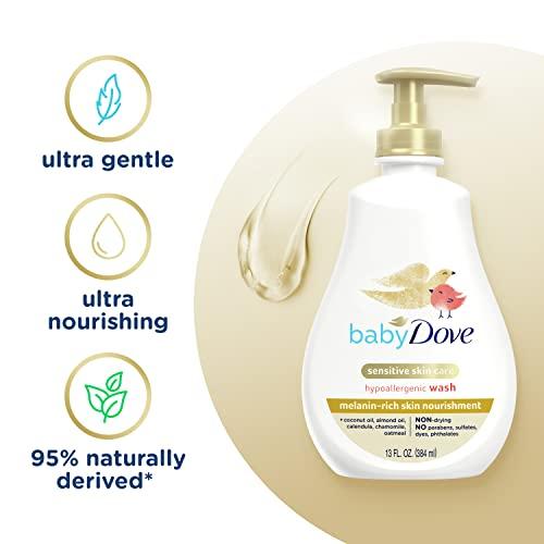 Baby Dove Baby Dove Sensitive Baby Wash For Baby Bath Time Melanin-rich Skin Nourishment Tear-Free and Hypoallergenic 13 oz
