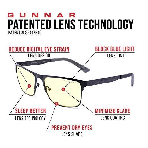 Gunnar Blue Light Glasses | Pendleton Slate/Amber by GUNNAR | Patented 65% Blue Light Protection, 100% UV Light, Anti-Reflective, Protect & Reduce Eye Strain & Dryness