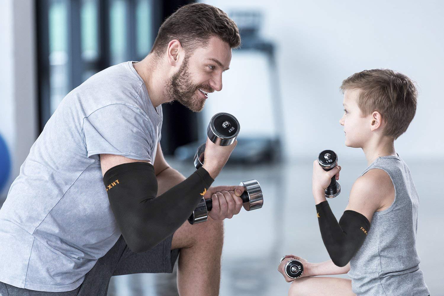 THX4COPPER THX4COPPER Elbow Compression Sleeve(2 Pieces) - Copper Infused Support -Guaranteed Recovery Copper Elbow Brace-Idea for Workouts, Sports, Golfers, Tennis Elbow, Arthritis, Tendonitis (XX-Large)