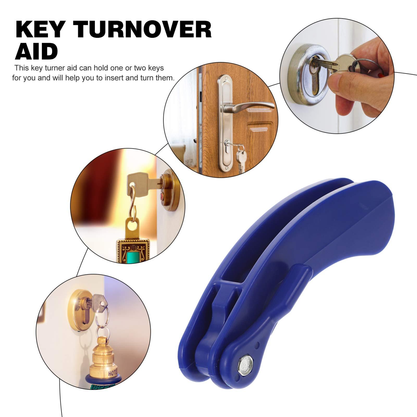 Operitacx Key Transfer Assistant Elderly Key Turn Assistance Elderly Key Turner Two Key Turner Plastic Key Turn Assistance Elderly Key Aid Turner Plastic Key Turning Aid Plastic Key Turner