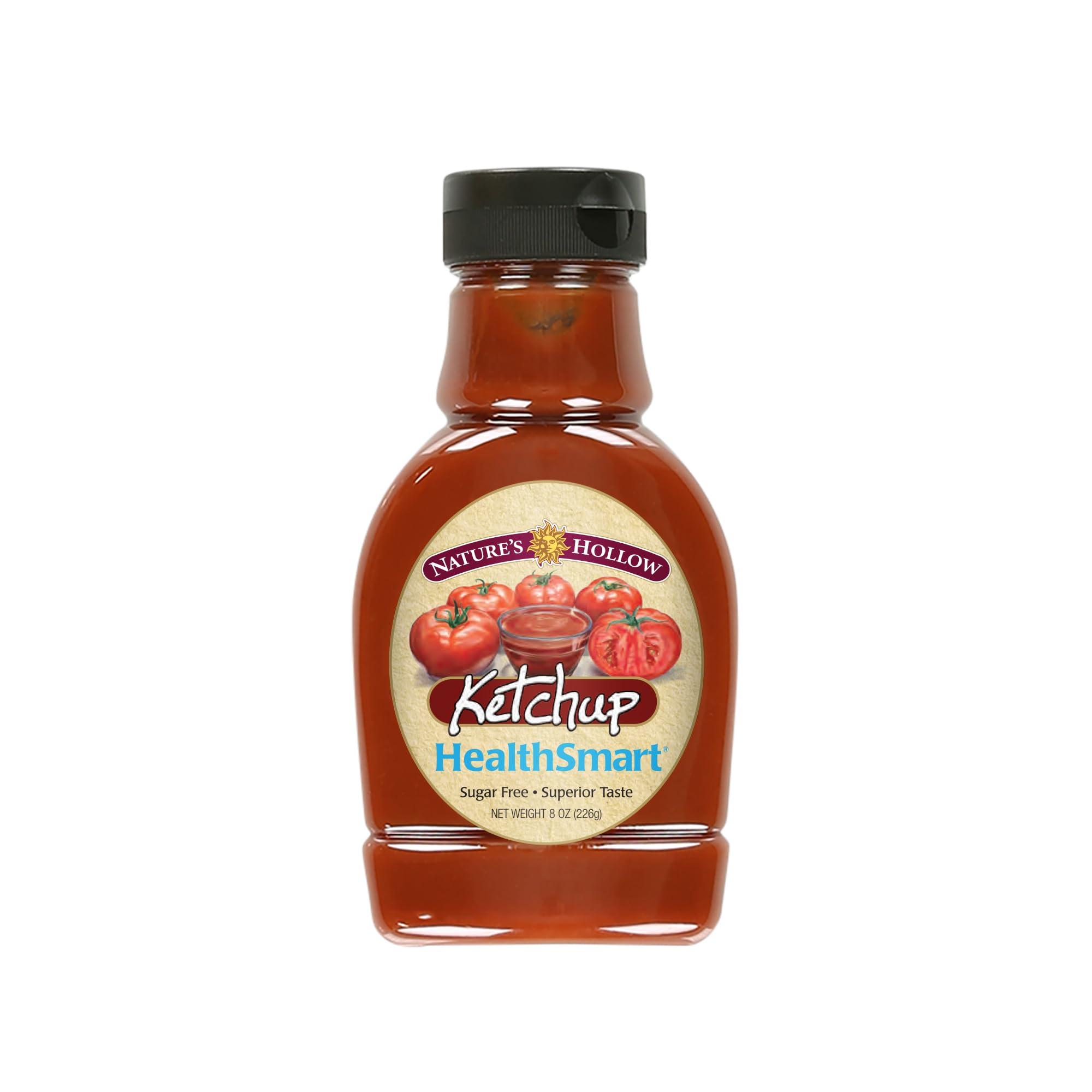 Nature's Hollow Nature\'s Hollow HealthSmart Sugar Free Ketchup: No Sugar Added Ketchup, Low Calorie, Keto, Gluten Free, Low Sodium Ketchup, Xylitol-Sweetened Ketchup Bottle, Diabetic & Low-Calorie Diets 8oz