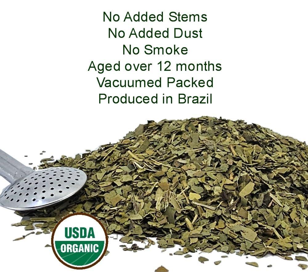 GoYerbaMate GOYERBAMATE Premium Organic Yerba Mate (Pure Leaf, Smoke Free, Aged) (2.2 Lbs (1 Kg))