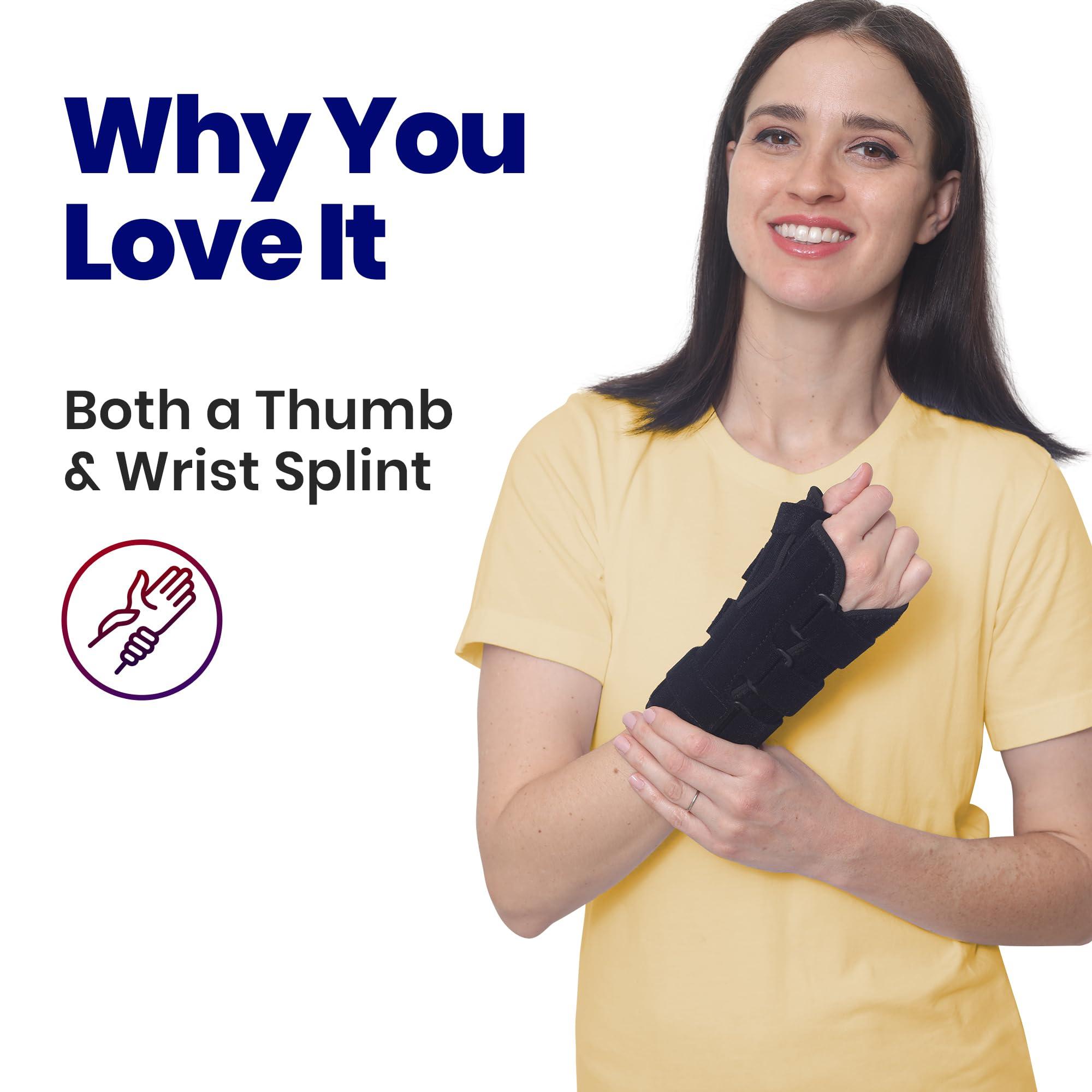 ARMSTRONG AMERIKA ARMSTRONG AMERIKA Thumb Spica Splint (Right Small) + Thumb Splint (Fits All) Bundle