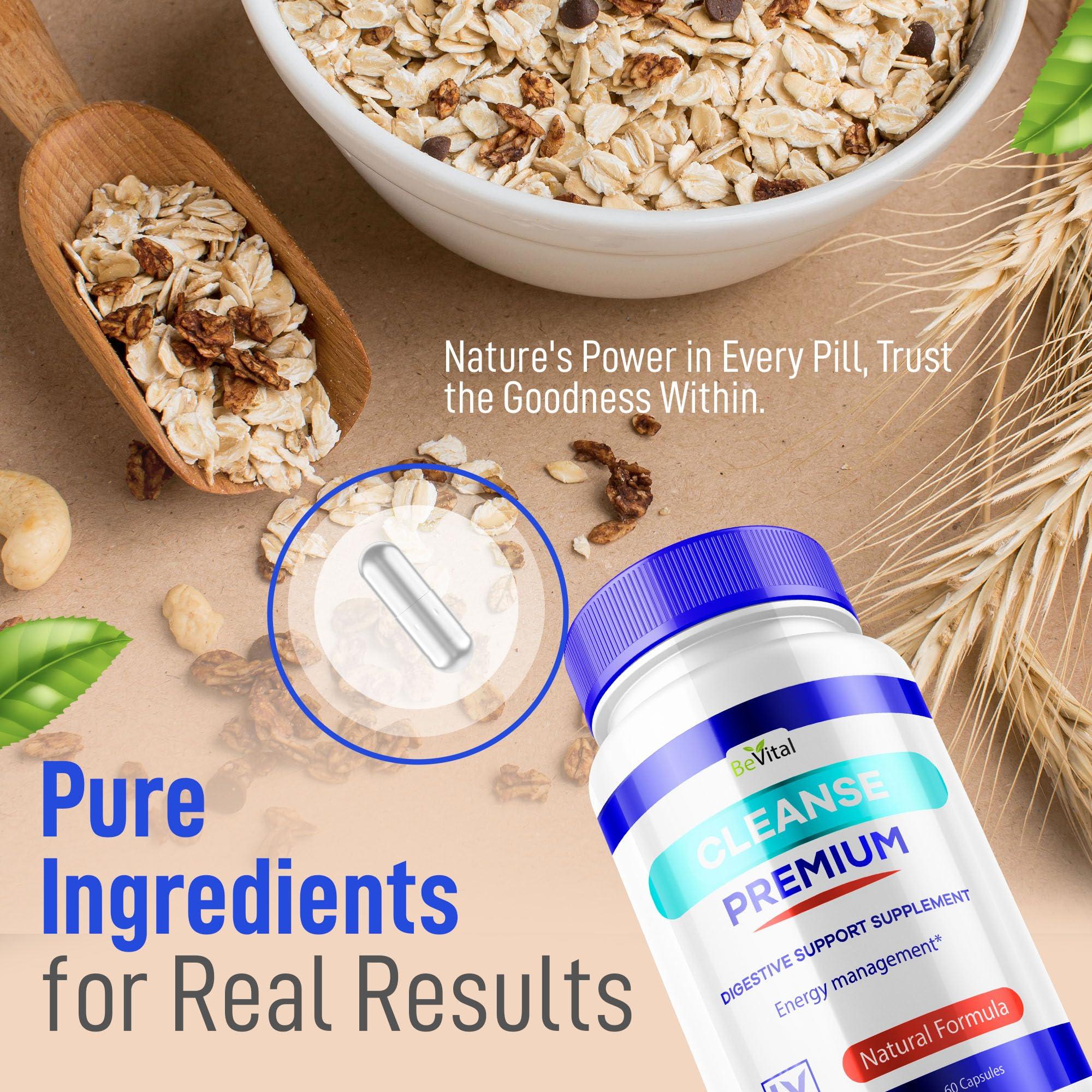 LIVORKA 3 Pack - Bevital Cleanse Premium, Cleanse Premium, Bevital Healthy Digestion, Bevital Advanced Cleanse Formula 180 Capsules for 90 Days, Premium Cleanse, for Gut Health Premium Cleanse.