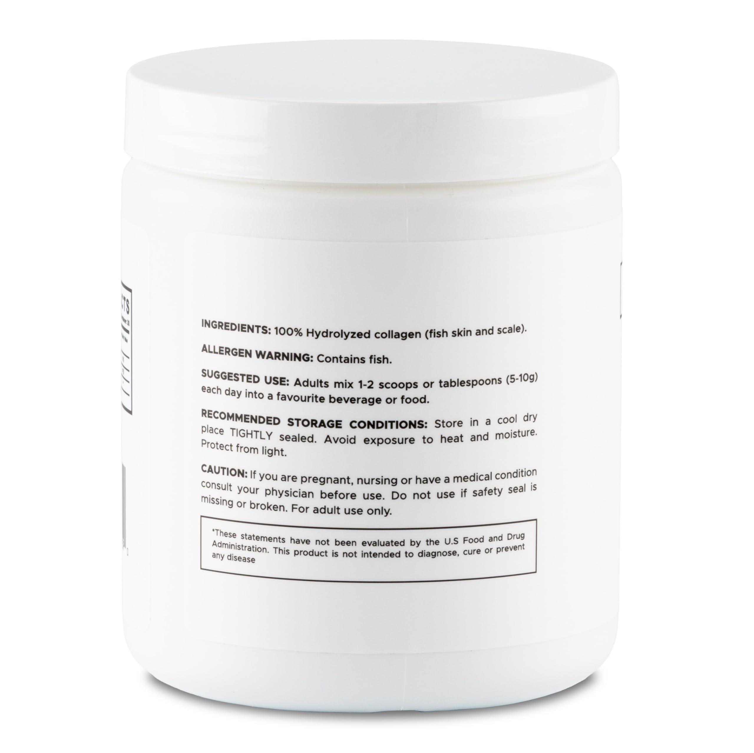 DeepMarine DeepMarine Collagen 100% Canadian Made Collagen Peptides, Wild-Caught Collagen Powder, Hydrolyzed Marine Collagen - 30 Day Supply - Gluten-Free, Tasteless, Odourless, Keto and Paleo Friendly