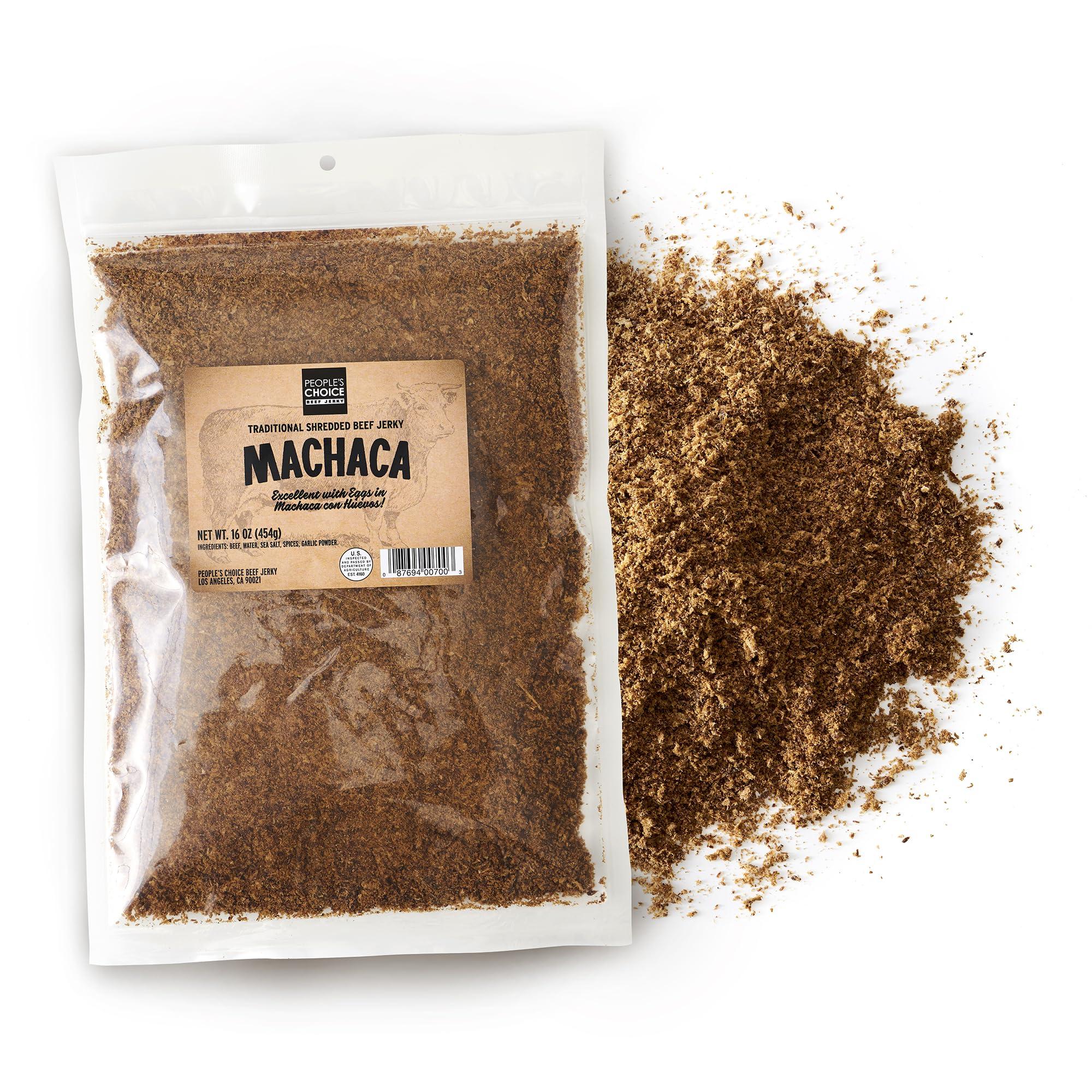 People's Choice Beef Jerky People's Choice Beef Jerky - Carne Seca - Machaca - Bulk Beef Jerky Chew - Shredded Beef Jerky - Healthy, Sugar Free, Zero Carb, Gluten Free, Keto Friendly, High Protein Meat Snack - 1 Pound Bag