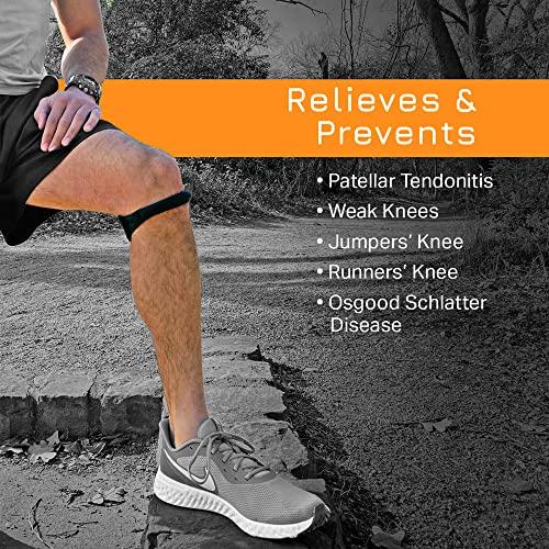 Cho-Pat Cho-Pat Original Knee Strap, Patella Support for Runner’s Knee, Jumper’s Knee, Osgood Schlatter’s, and Chondromalacia, Black, XX-Large