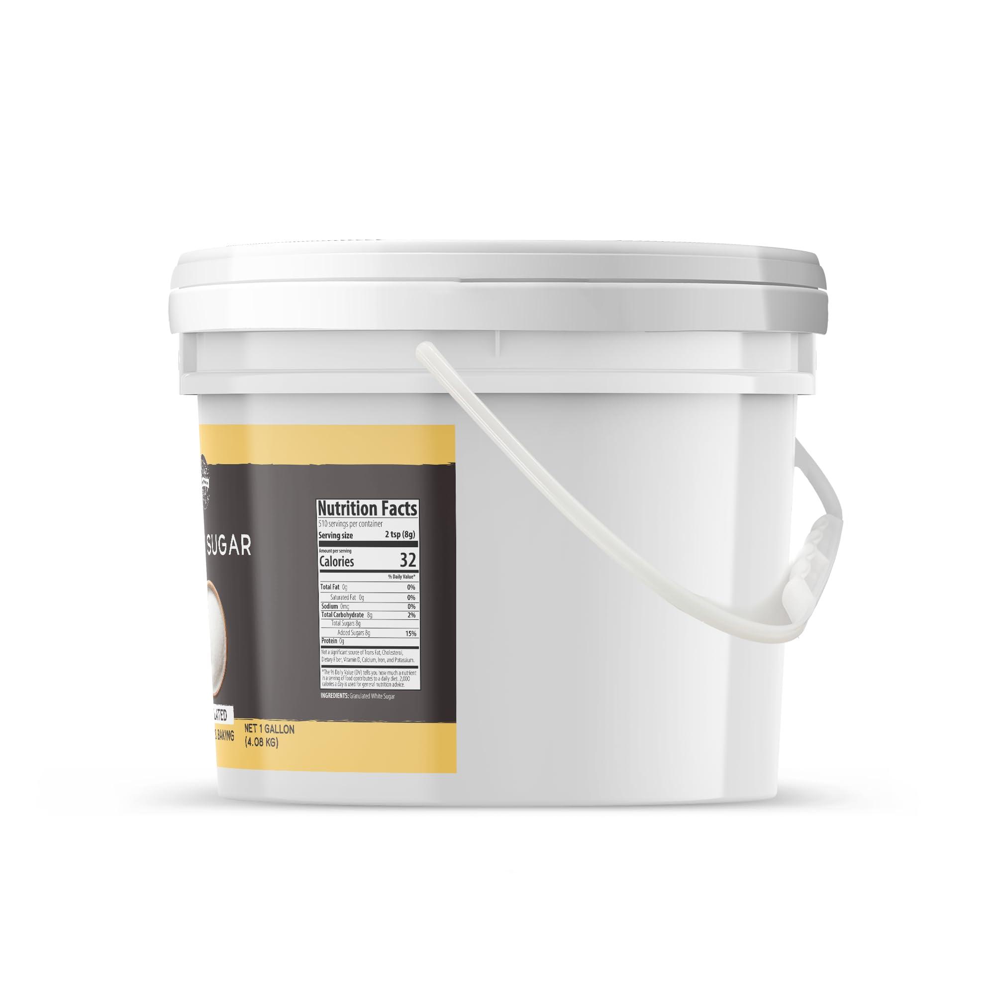 BIRCH & MEADOW Birch & Meadow Granulated White Sugar, 1-Gallon Bucket Bulk Size, Cooking & Baking, Cookies & Cakes (144 Ounces)