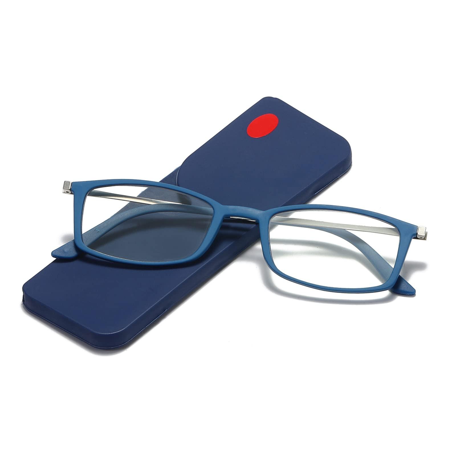 KoKoBin KoKoBin Ultra-thin anti-blue reading glasses, anti-glare glasses (Blue, 1.00)