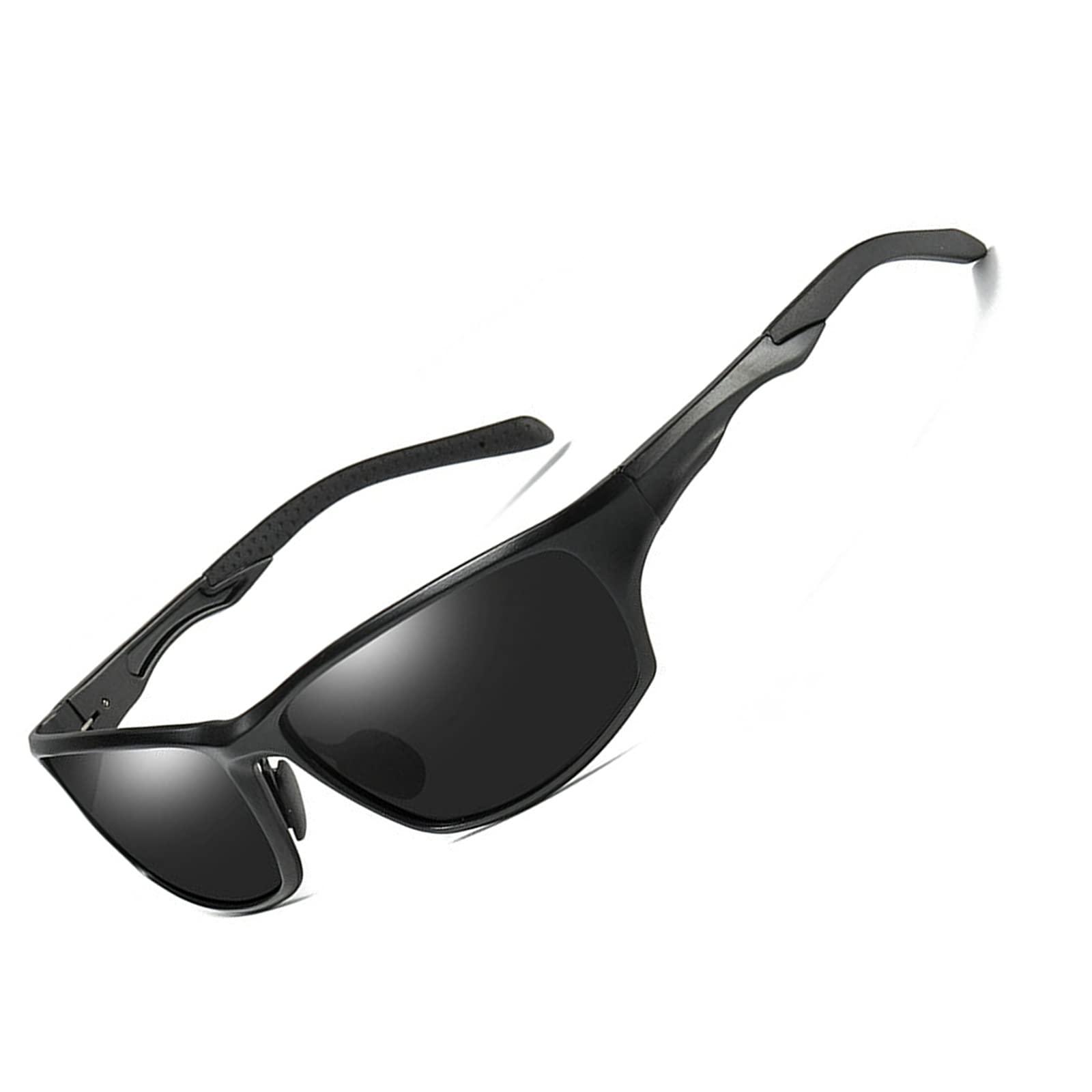 COTIA COTIA Full Reading Sunglasses Men's Polarized Aluminum Magnesium Frame Sports Outdoor Readers Magnification Presbyopic Sun Glasses (black, 3.5)