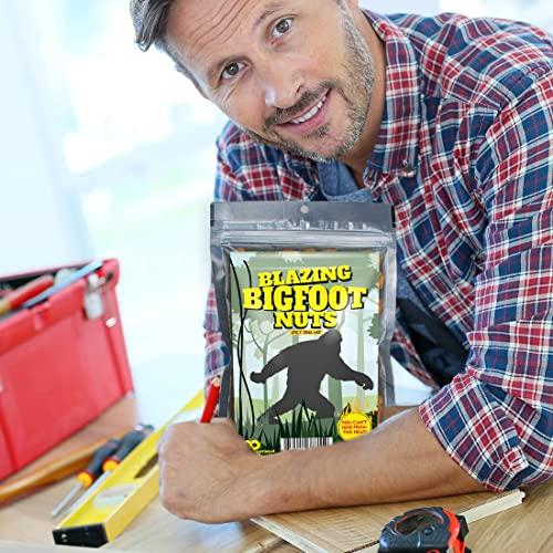 Gears Out Blazing Bigfoot Nuts Spicy Trail Mix - Funny Sasquatch Design - Spicy Snacks for Men and Women - Premium Blend, Made in the USA