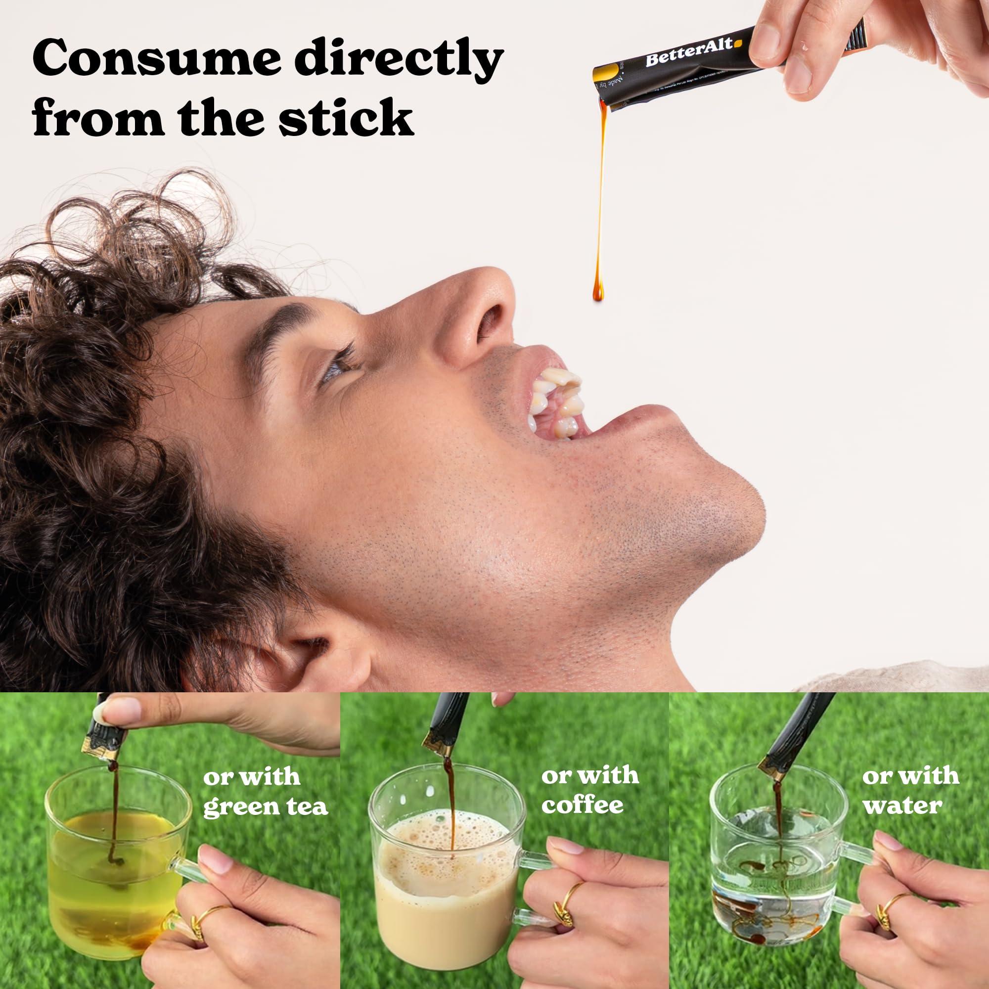 Better Alt Better Alt Pure Himalayan Shilajit Sticks with Organic Honey, Saffron | Easy to Consume Shilajit| 30 Sticks for Energy Boost & Immune Support, 85+ Trace Minerals, 75%+ Fulvic Acid