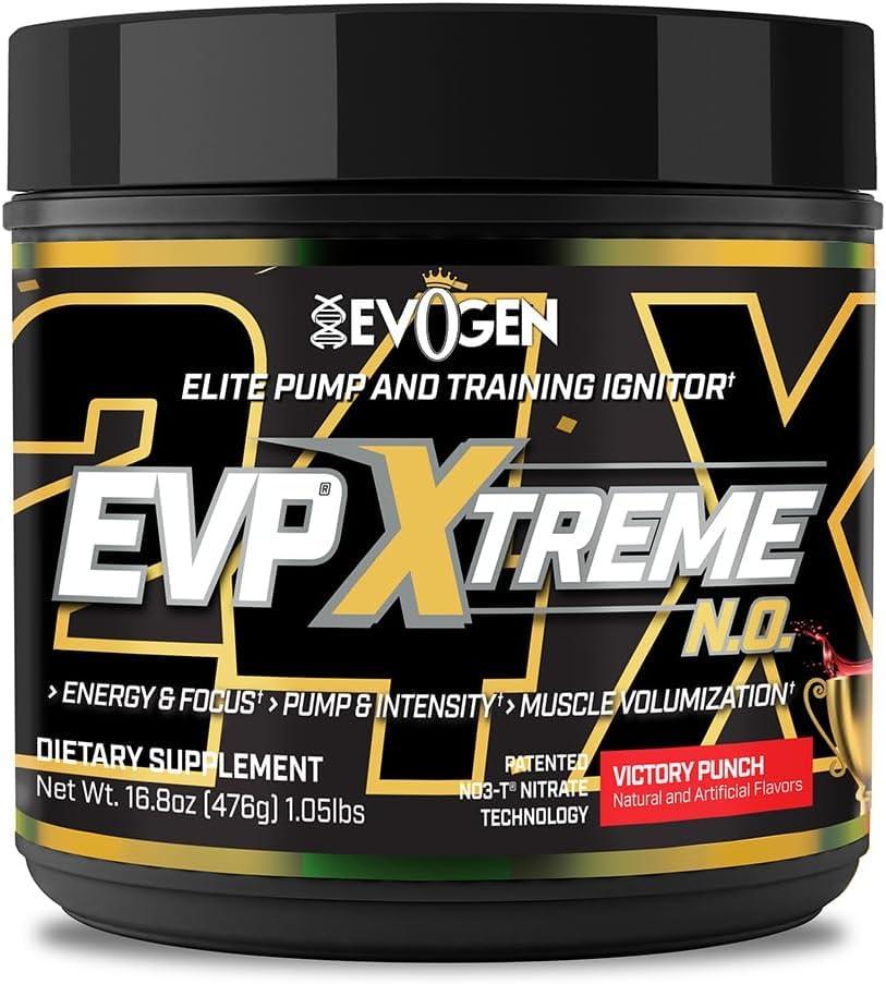 Evogen Evogen EVP Xtreme NO - Pre Workout Powder for Men & Women | Sugar Free Preworkout with Beta Alanine, Creatine, and Caffeine for Energy & Pump | Victory Punch | 40 Servings