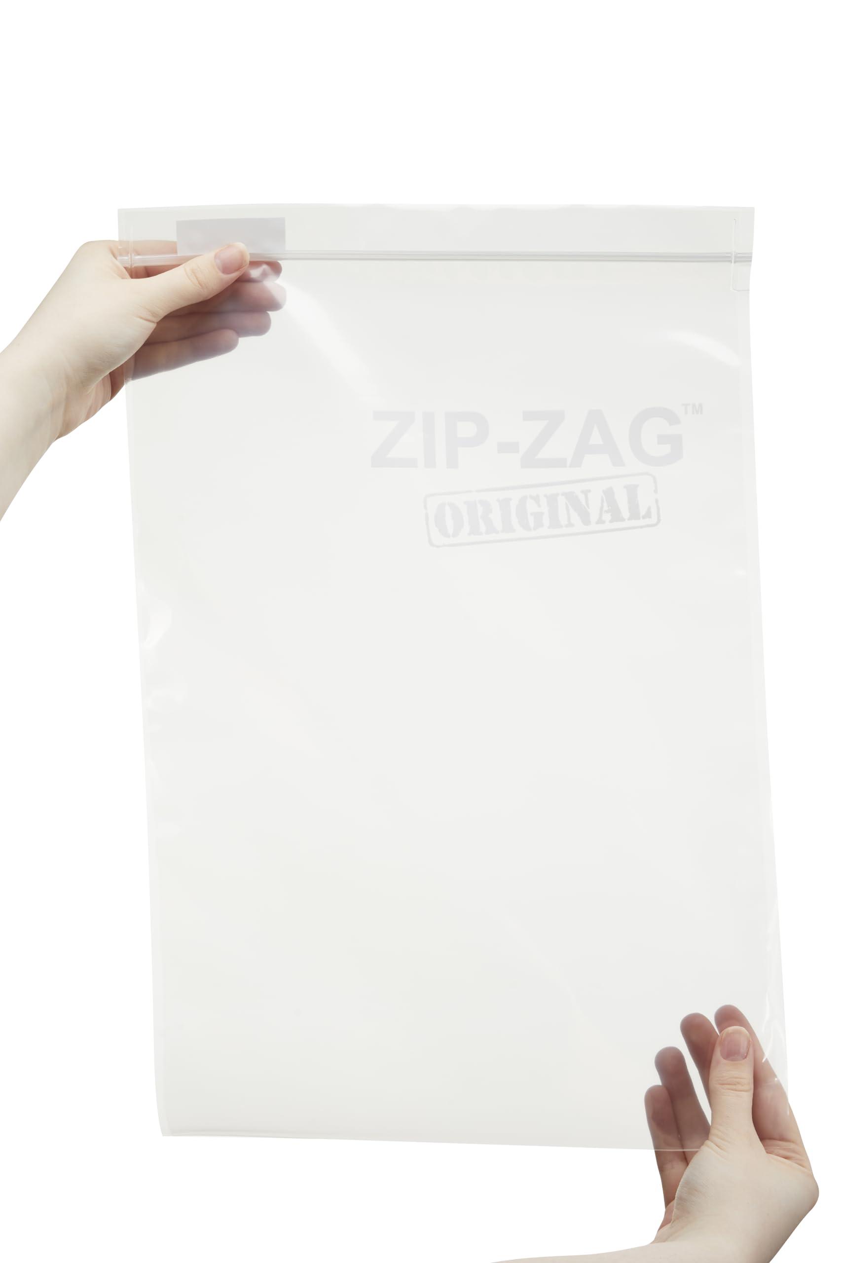 ZIP-ZAG Zip Zag Bag (1 LB) 10x One Pound Zip Lock Bags (16.93\" x 11\") Say Goodbye to Stale Herbs And Spices With Food Safe Zipper bags | Resealable, Reusable, Washable and Airtight Zipper Bags